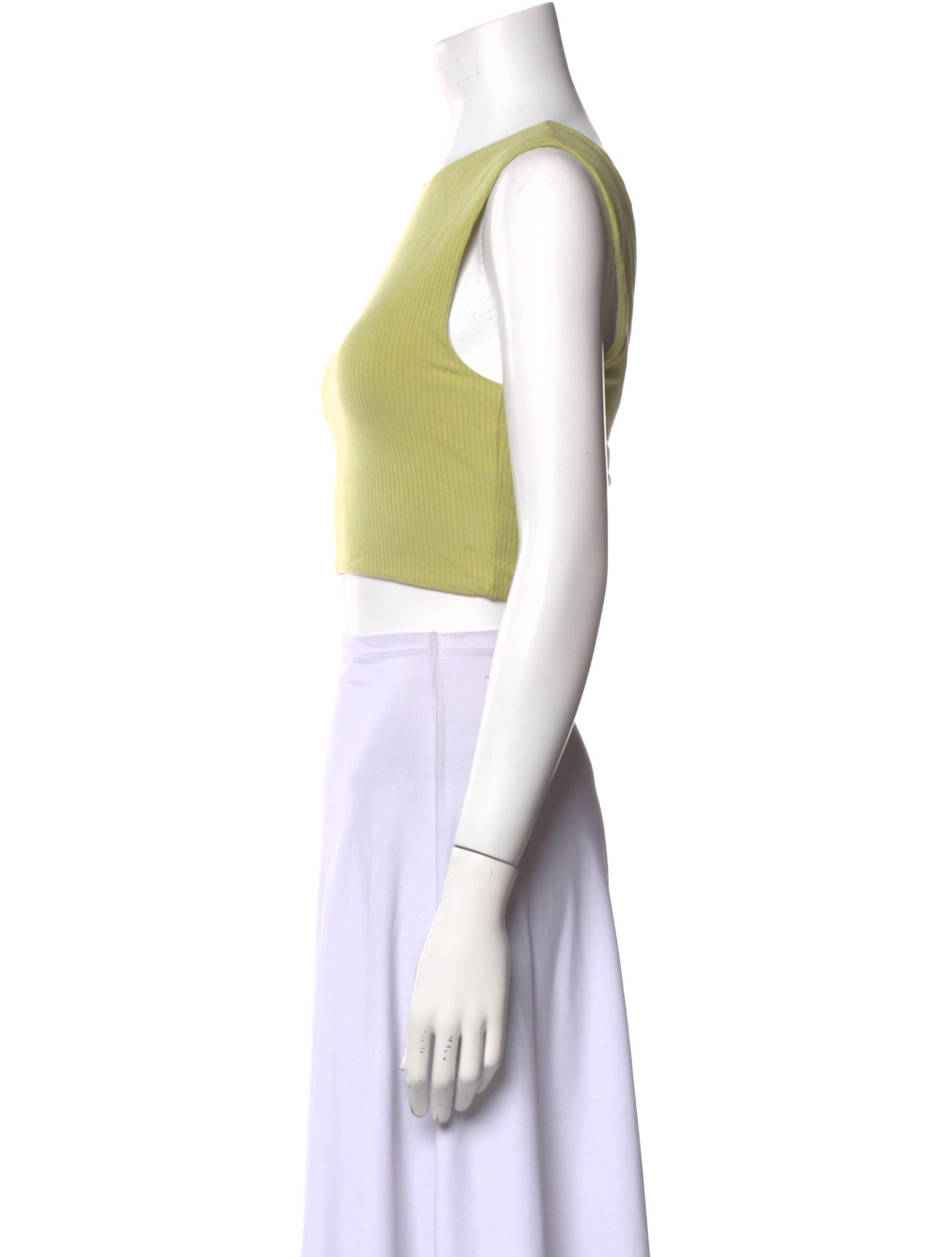 Reformation Bateau Neckline Sleeveless Crop Top