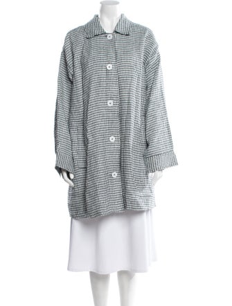 Reformation Linen Plaid Print Coat