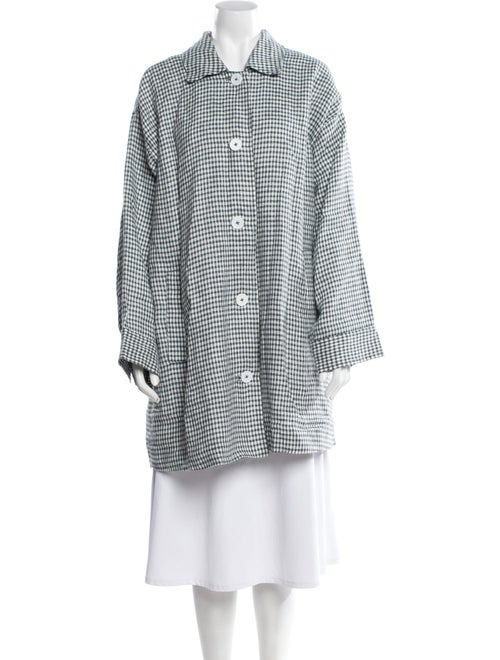 Reformation Linen Plaid Print Coat