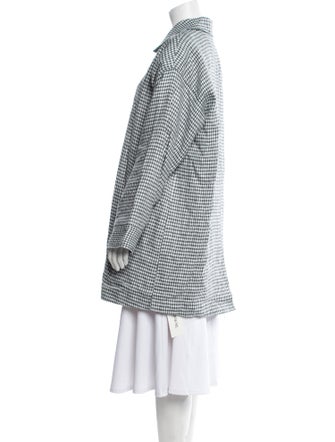 Reformation Linen Plaid Print Coat