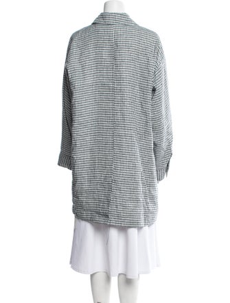 Reformation Linen Plaid Print Coat