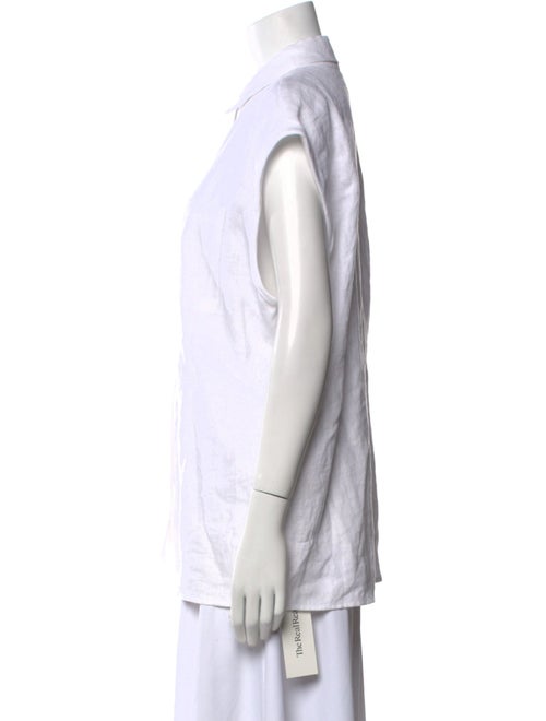 Reformation Linen Short Sleeve Button-Up Top