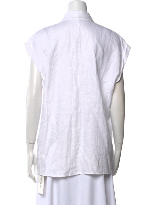 Reformation Linen Short Sleeve Button-Up Top