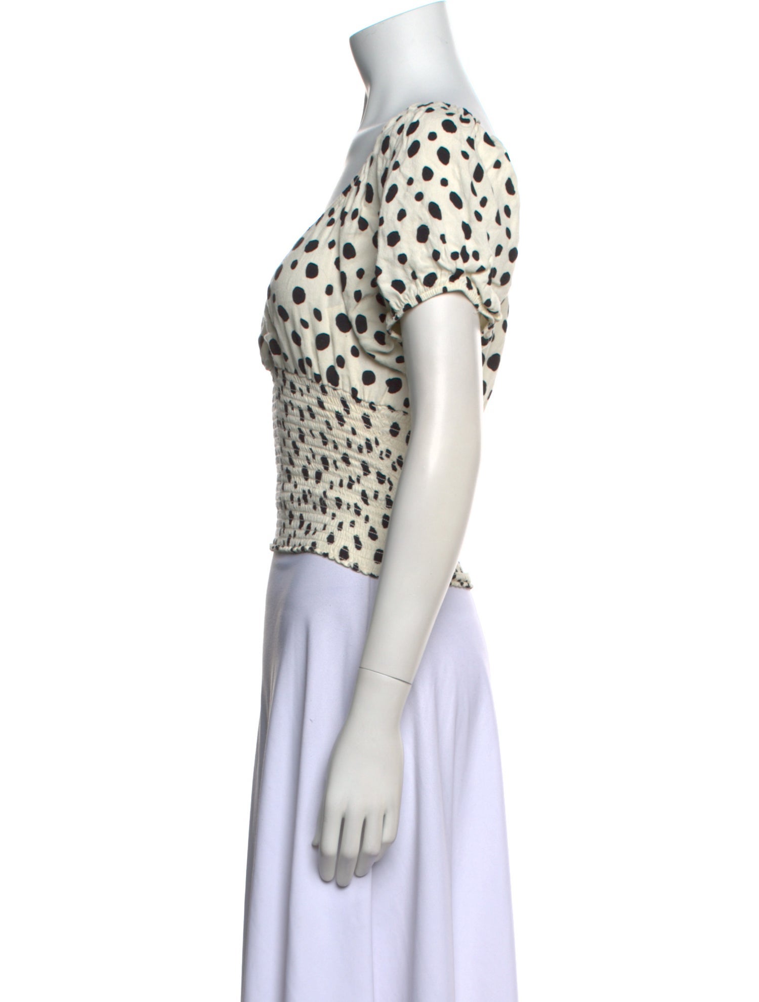 Reformation Animal Print Square Neckline Crop Top