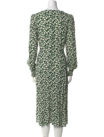 Reformation Floral Print Midi Length Dress
