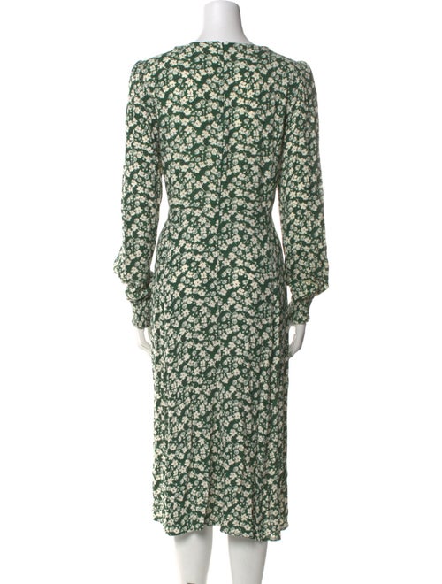 Reformation Floral Print Midi Length Dress