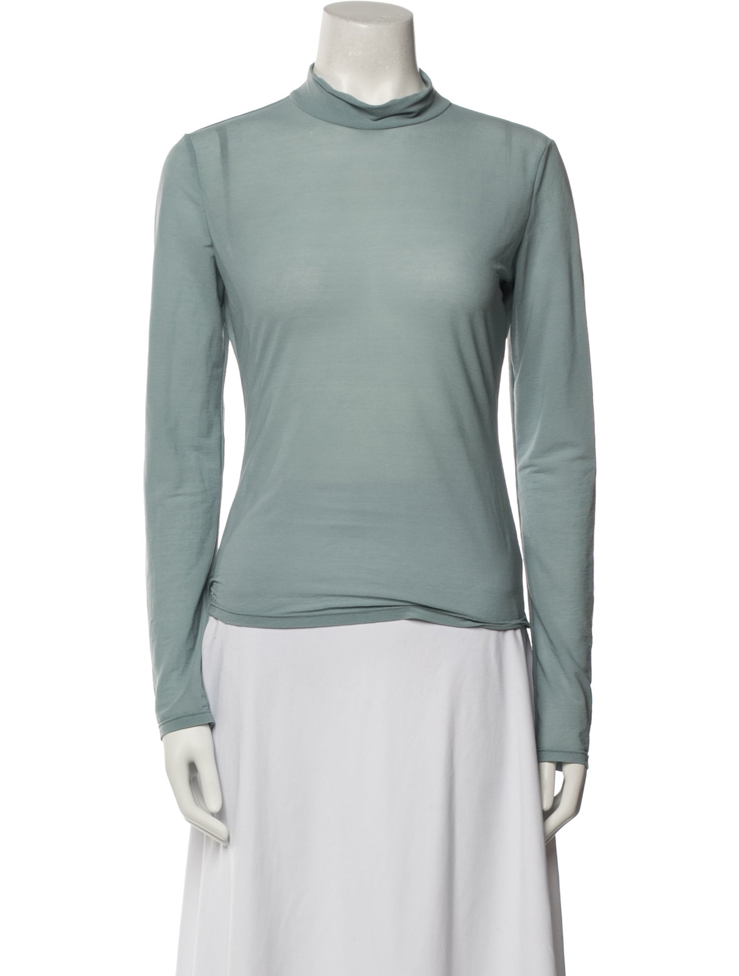 Reformation Mock Neck Long Sleeve Top