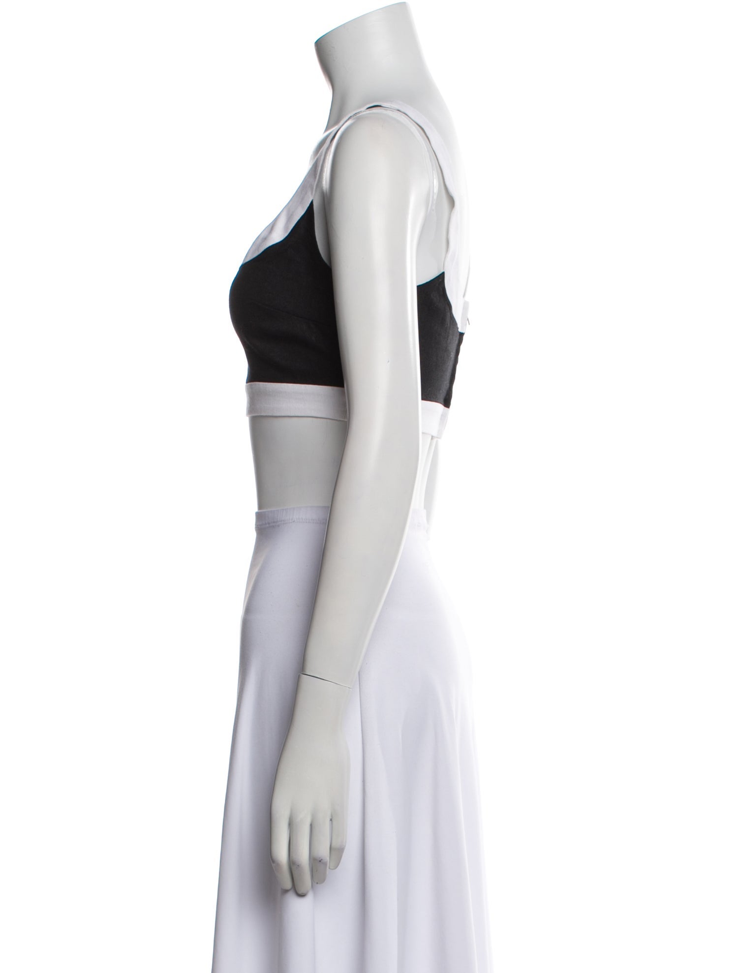 Reformation Linen Square Neckline Crop Top