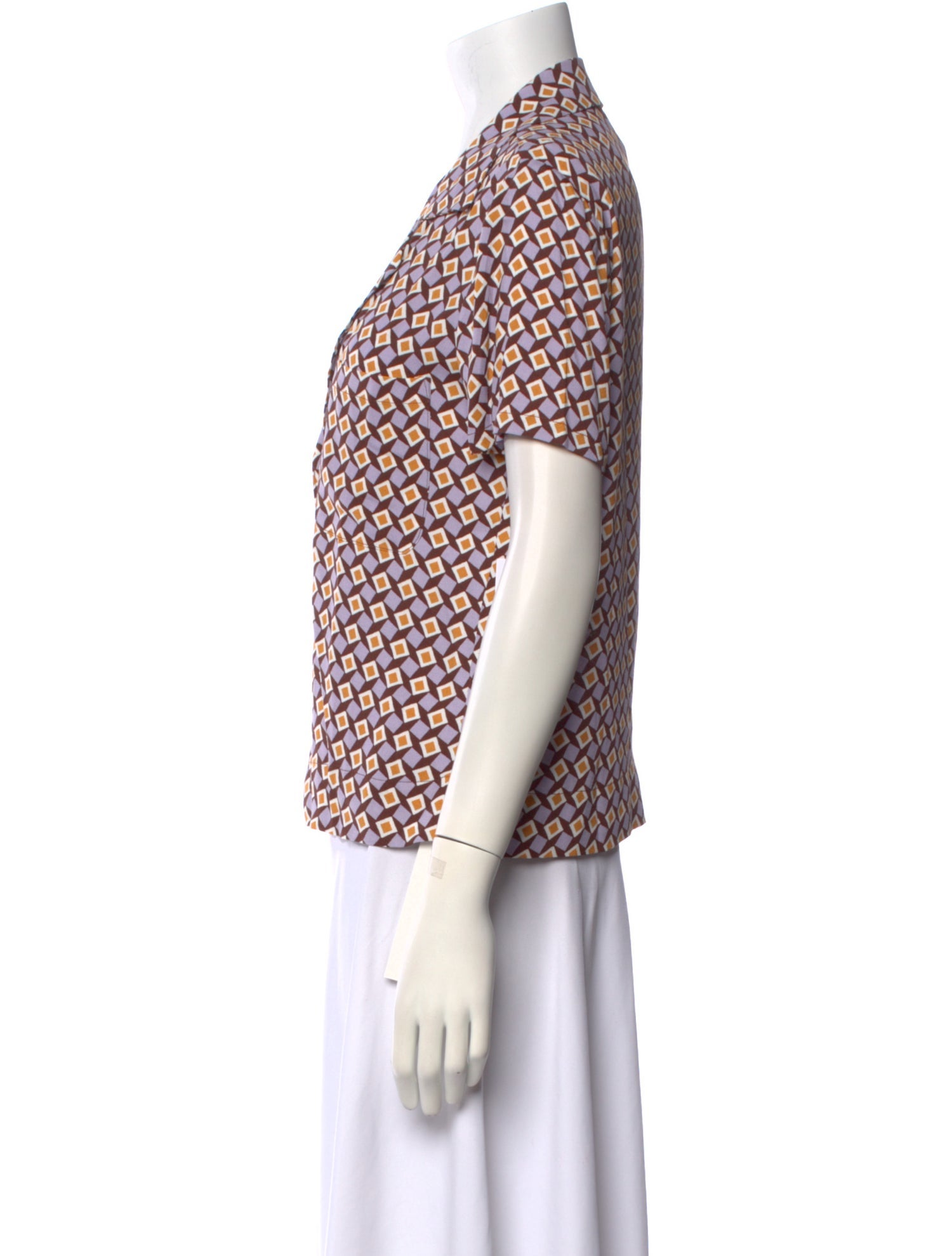 Reformation Printed V-Neck Blouse w/ Tags