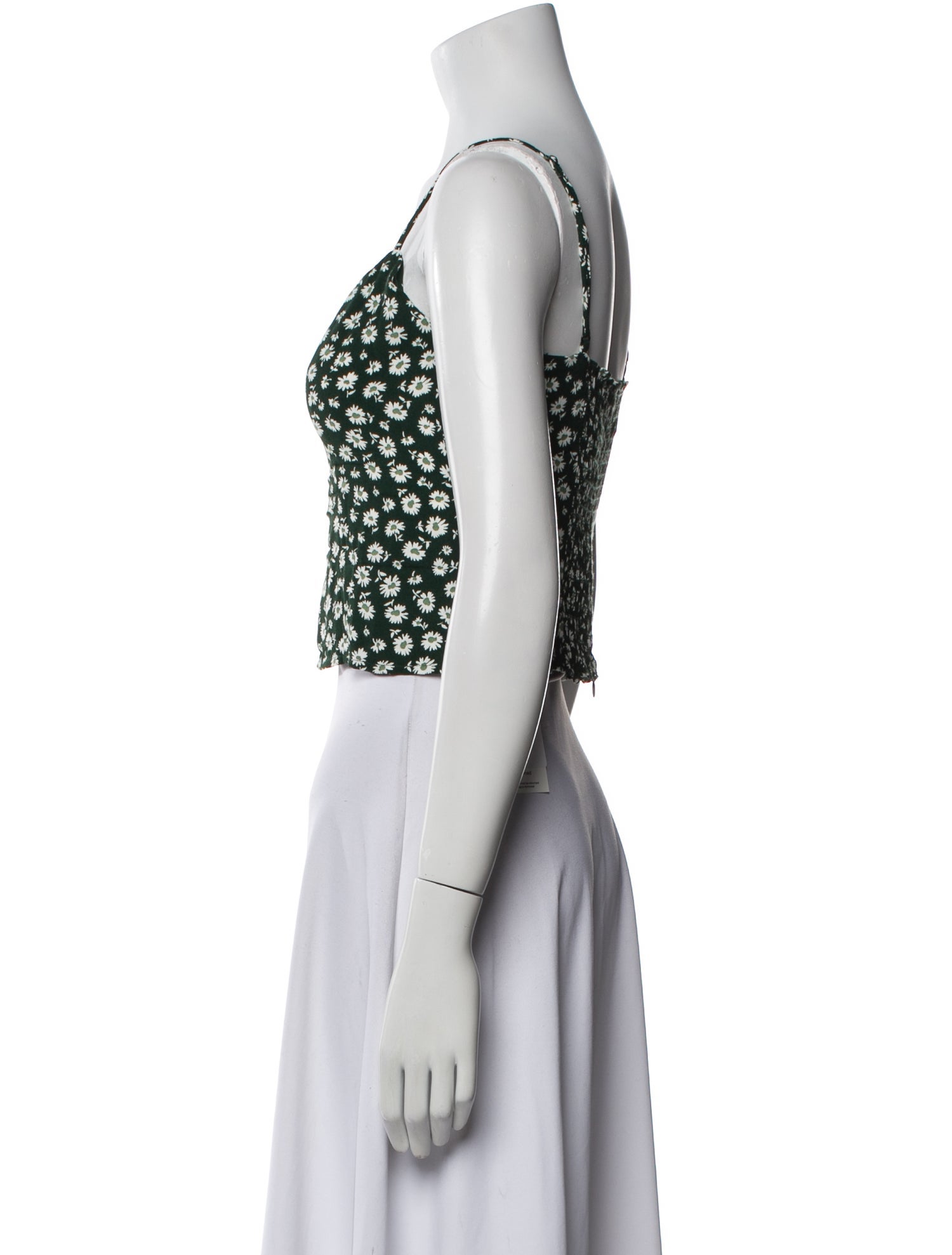 Reformation Printed Square Neckline Crop Top