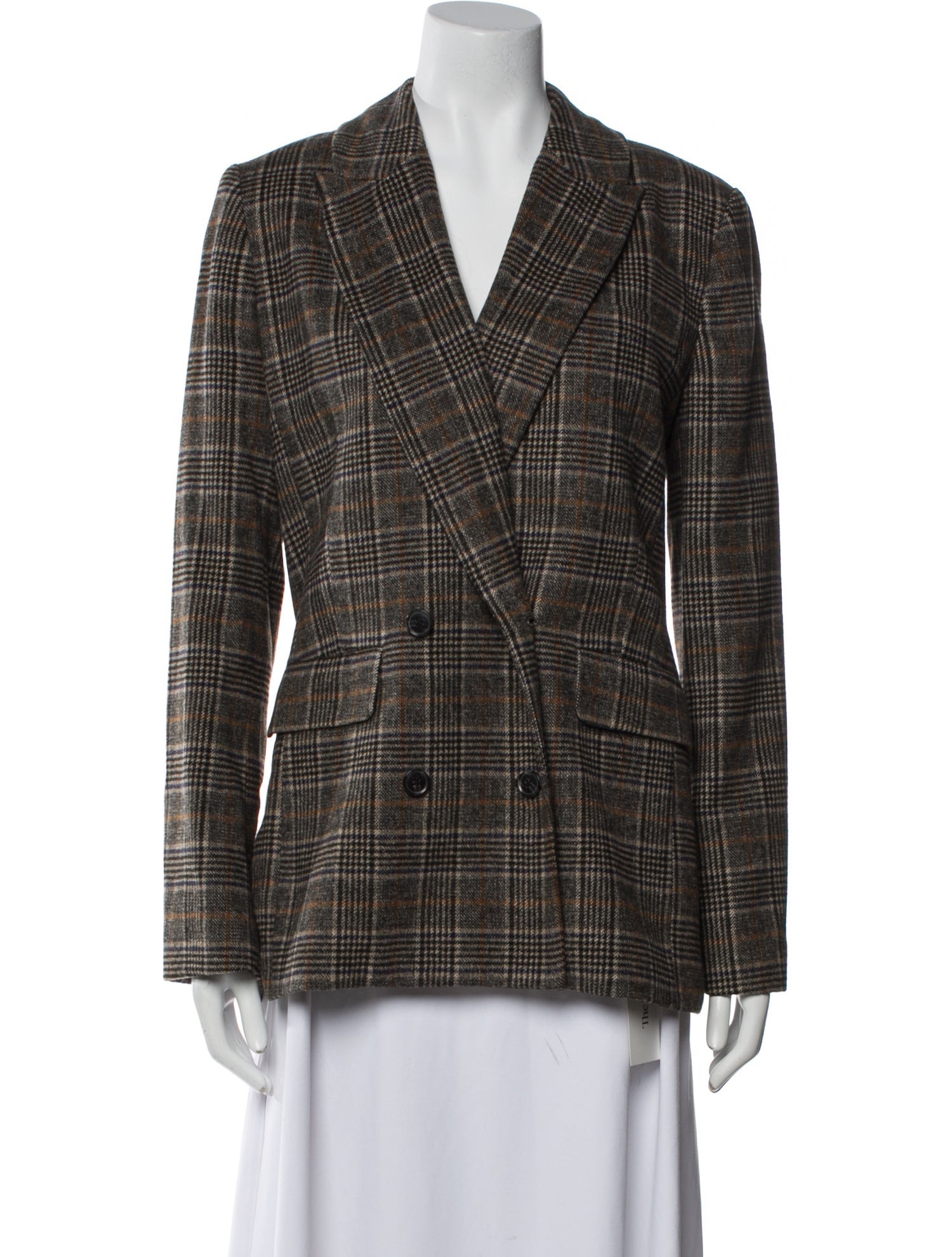 Reformation Plaid Print Blazer