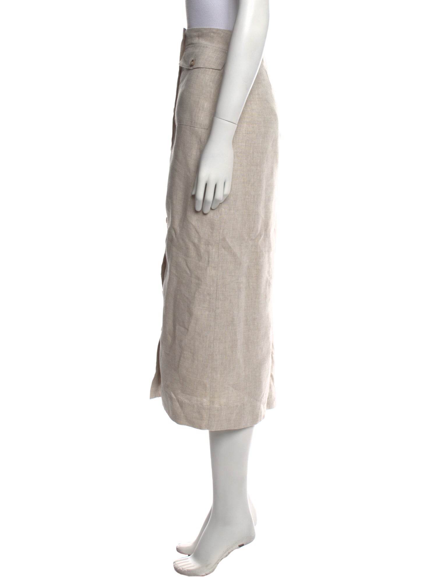 Reformation Linen Midi Length Skirt