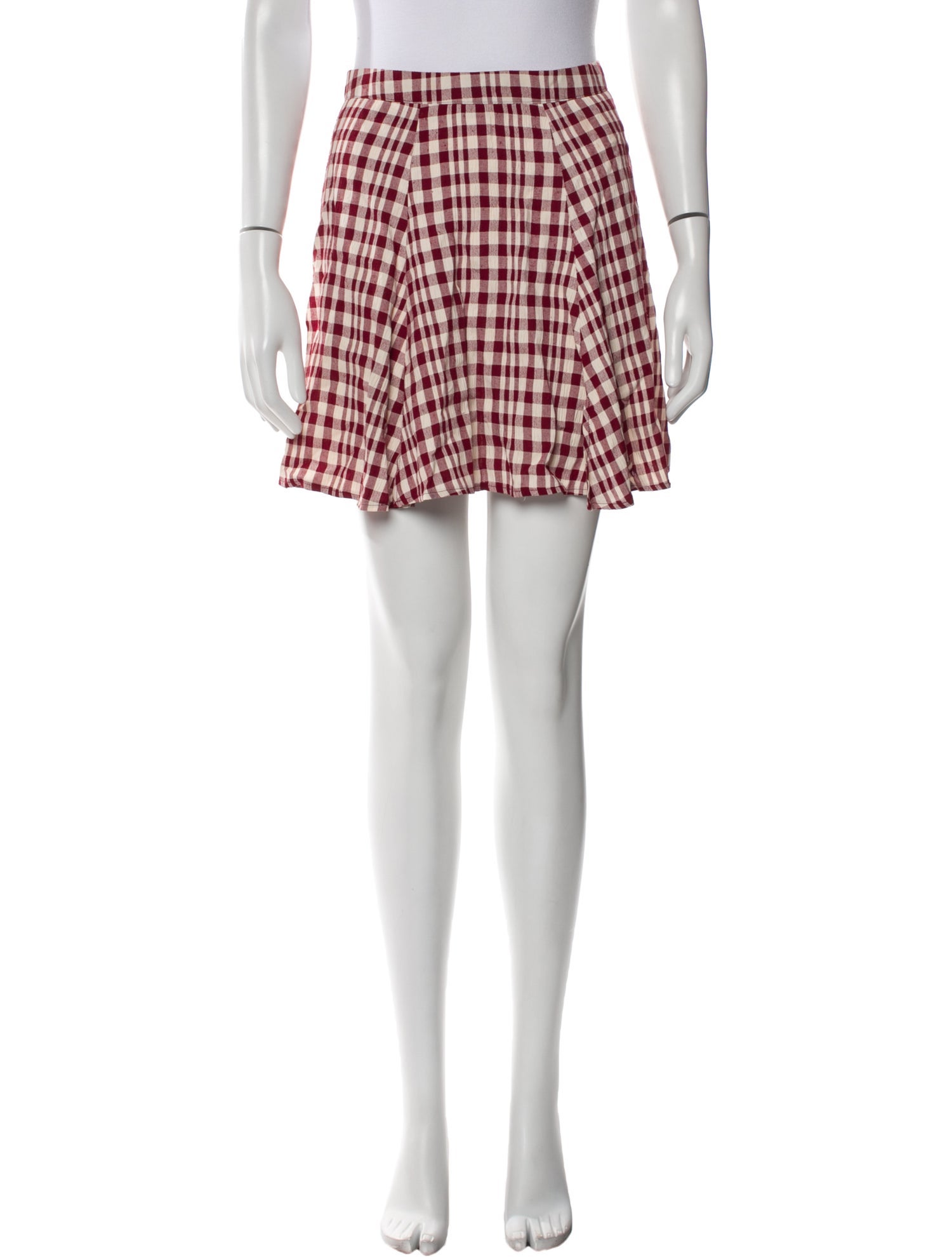 Reformation Plaid Print Mini Skirt
