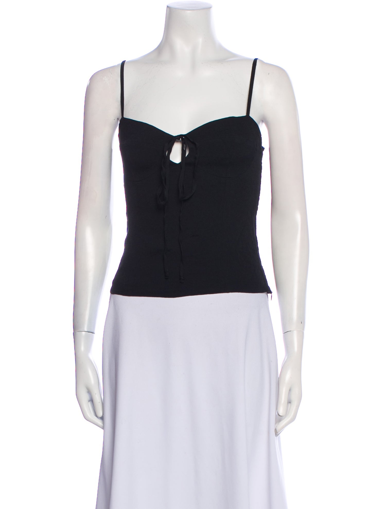 Reformation Square Neckline Sleeveless Crop Top