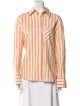 Reformation Striped Long Sleeve Button-Up Top