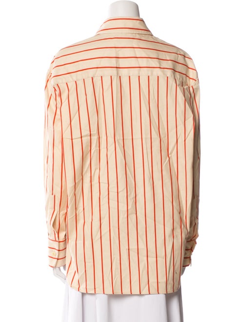 Reformation Striped Long Sleeve Button-Up Top