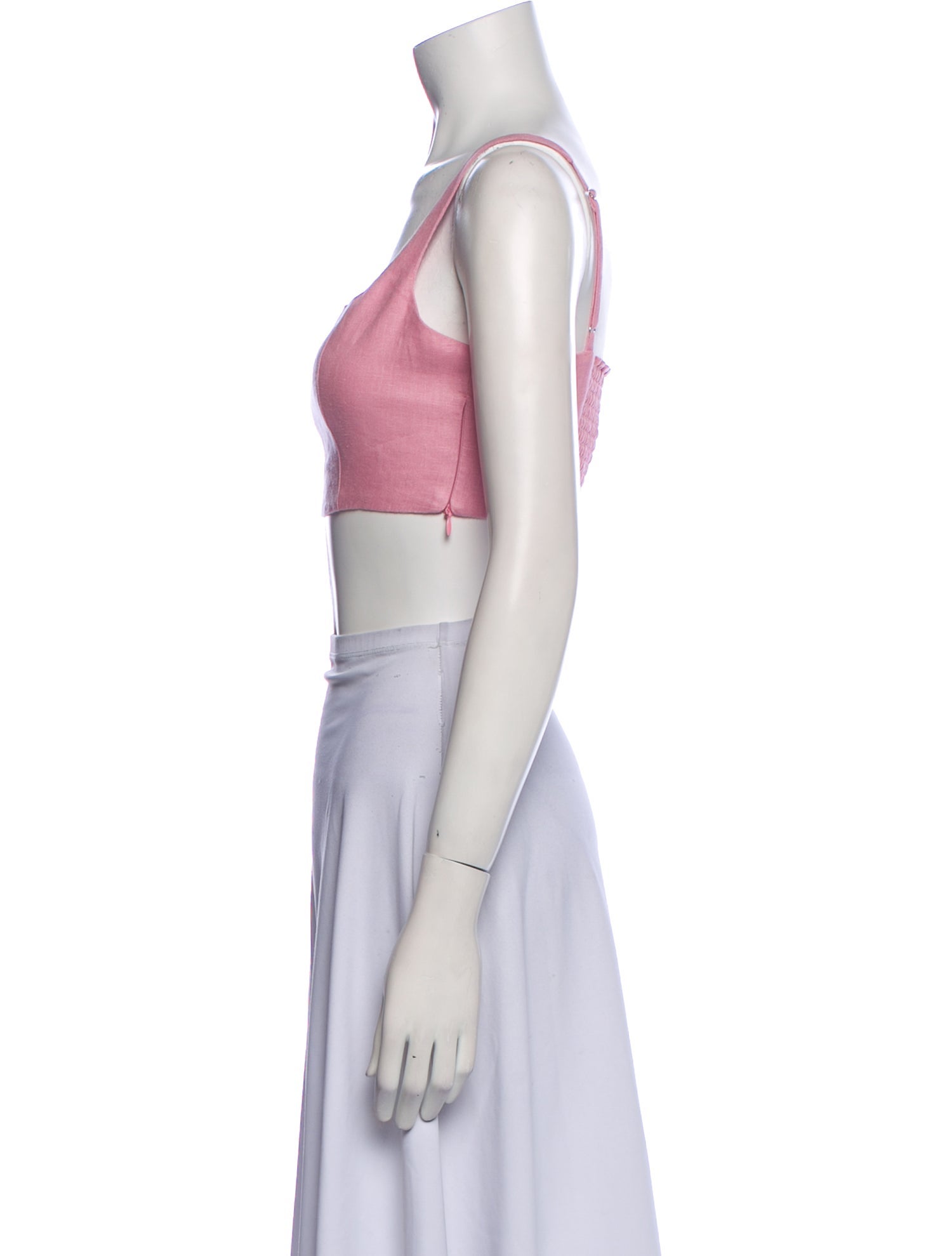 Reformation Linen Square Neckline Crop Top