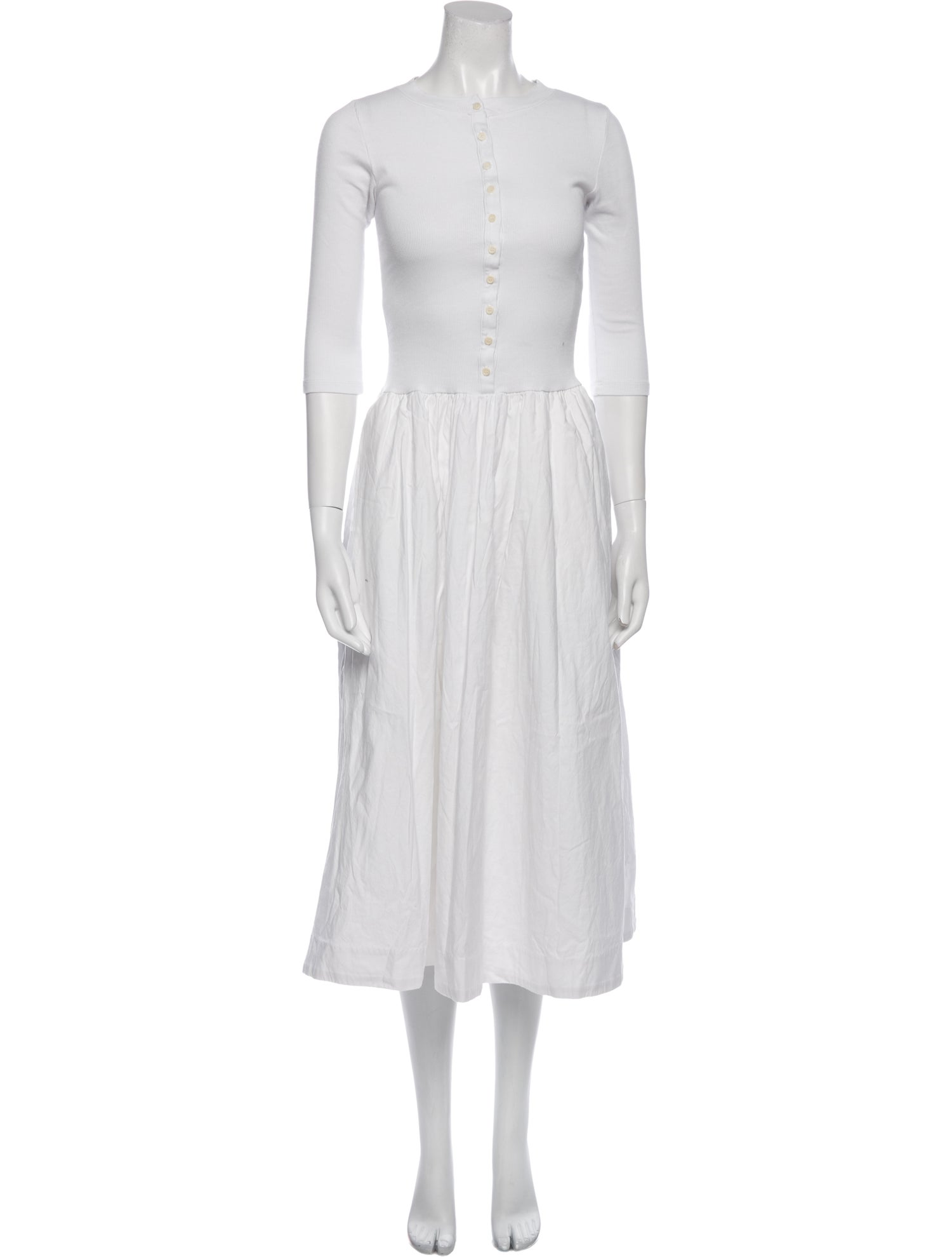 Reformation Crew Neck Midi Length Dress