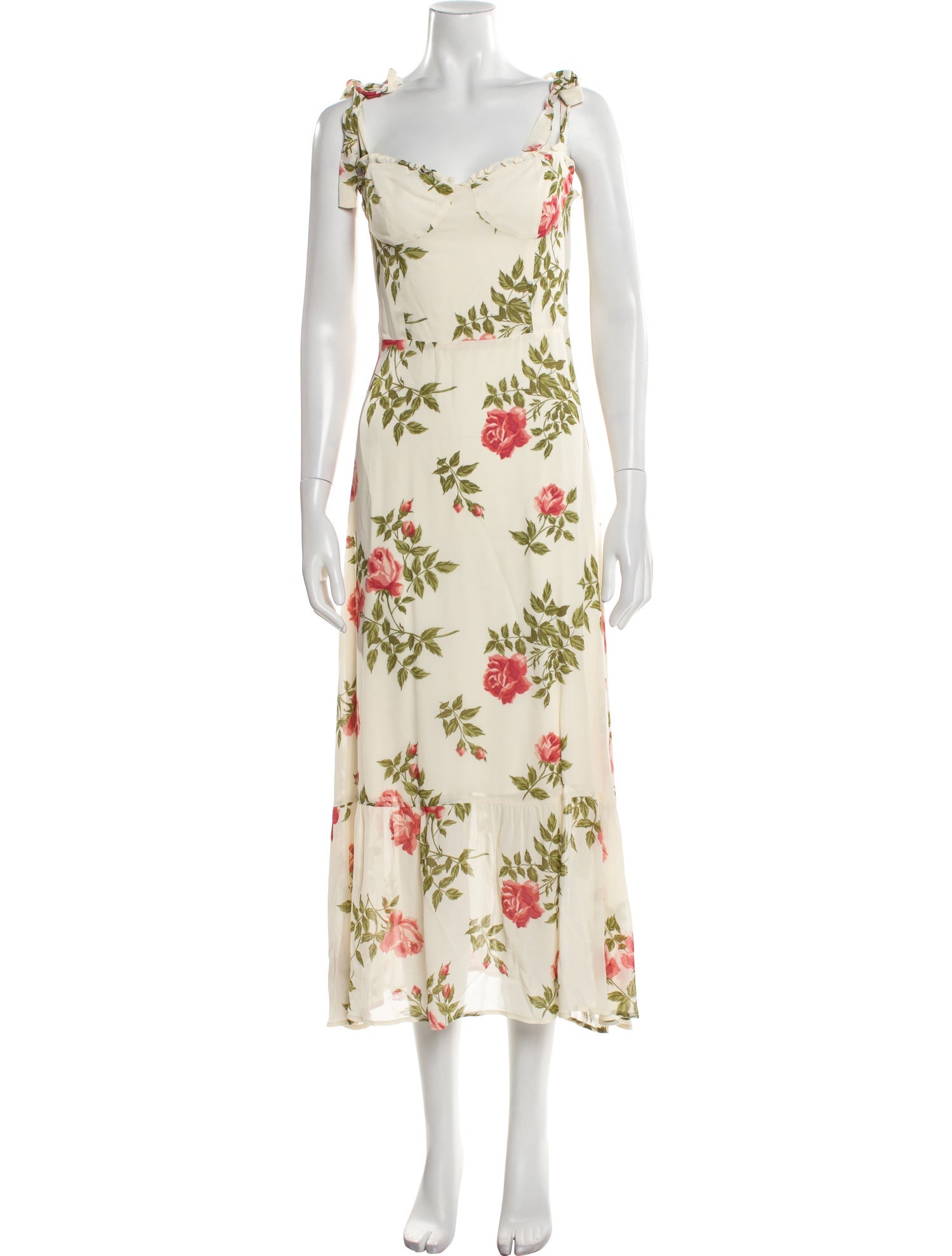 Reformation Floral Print Long Dress