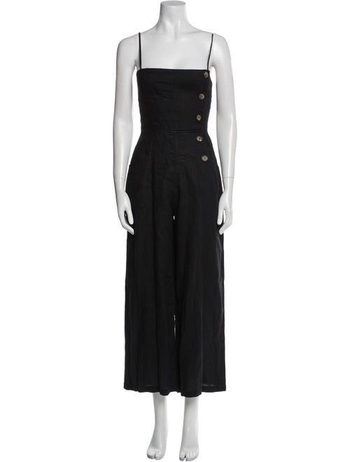 Reformation Linen Square Neckline Jumpsuit