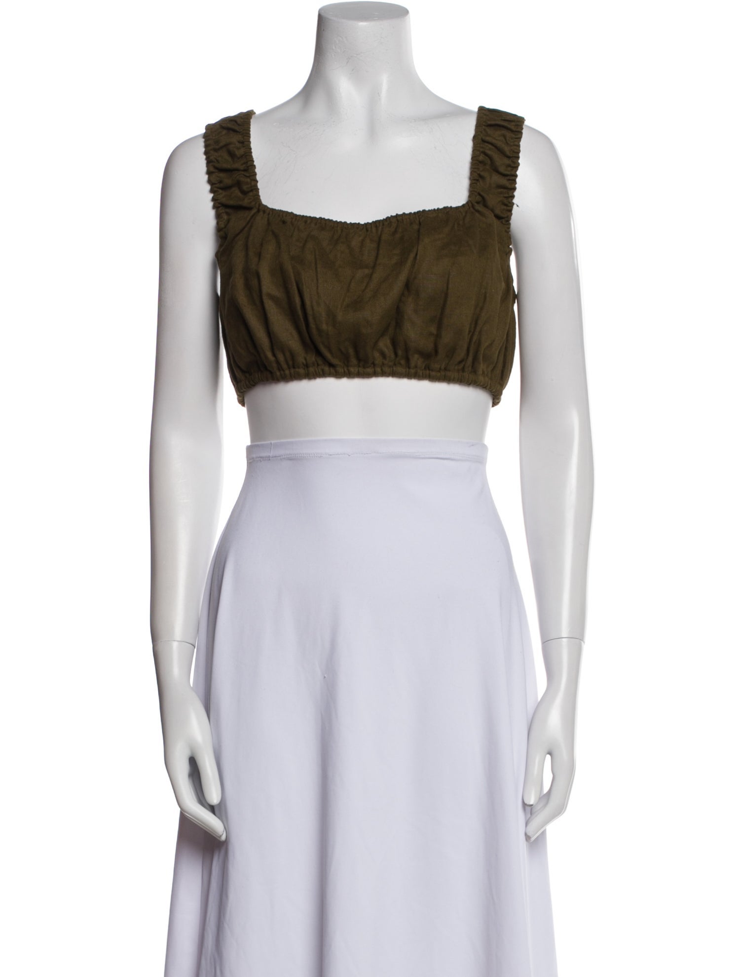 Reformation Linen Square Neckline Crop Top w/ Tags