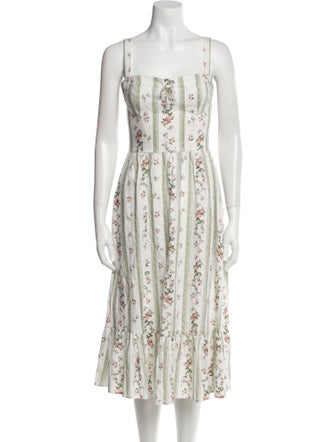 Reformation Linen Midi Length Dress