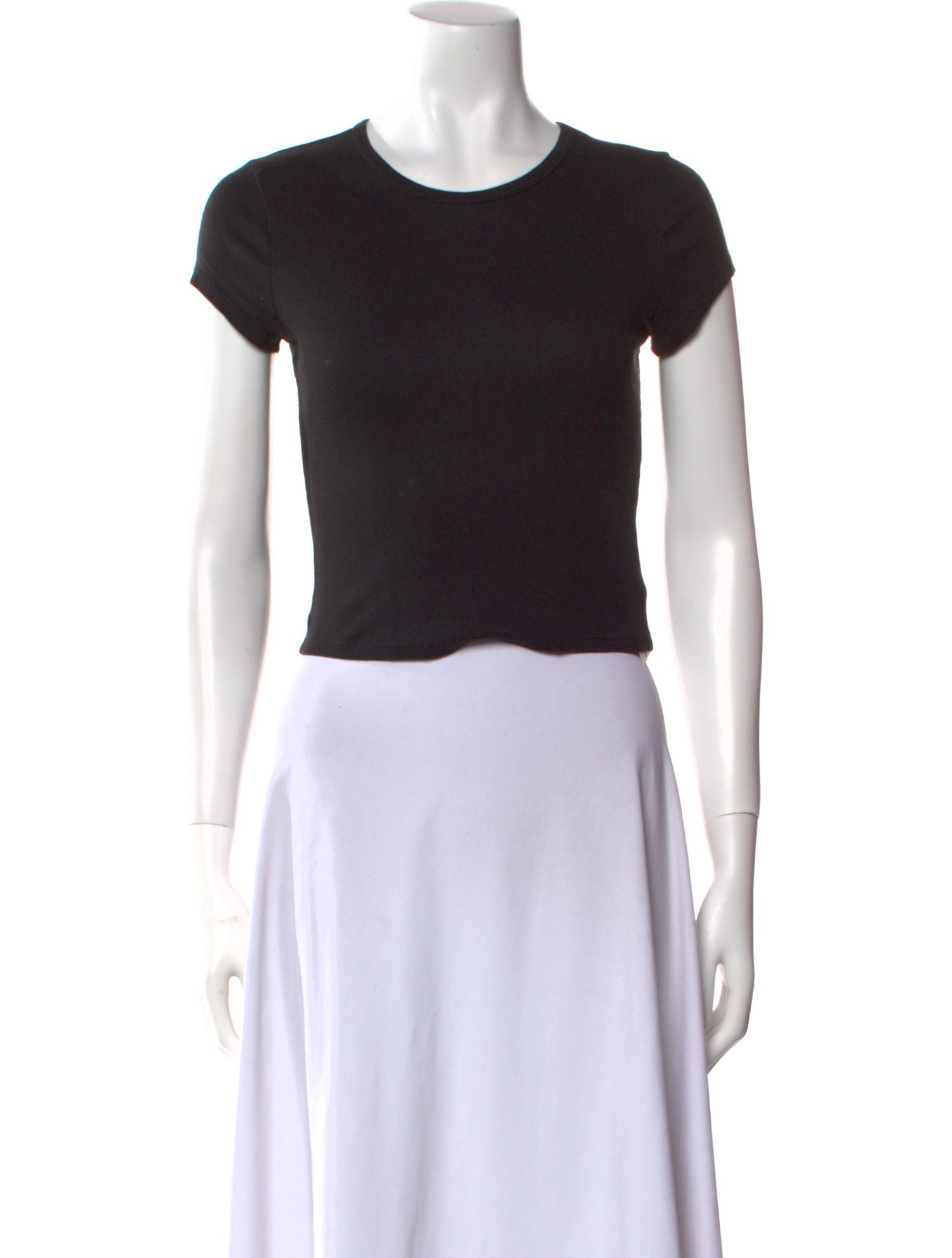 Reformation Crew Neck Short Sleeve Crop Top