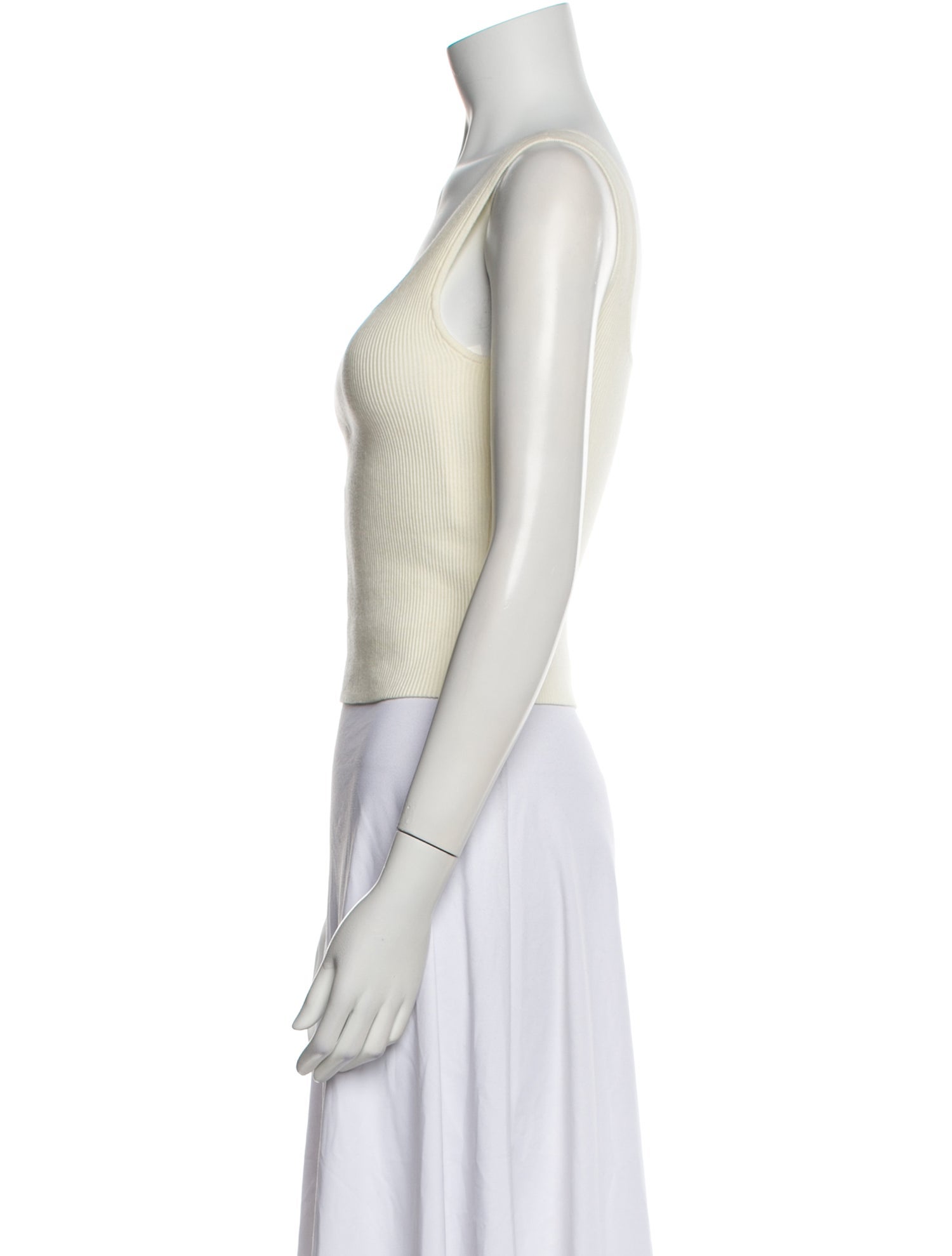 Reformation Square Neckline Sleeveless Crop Top