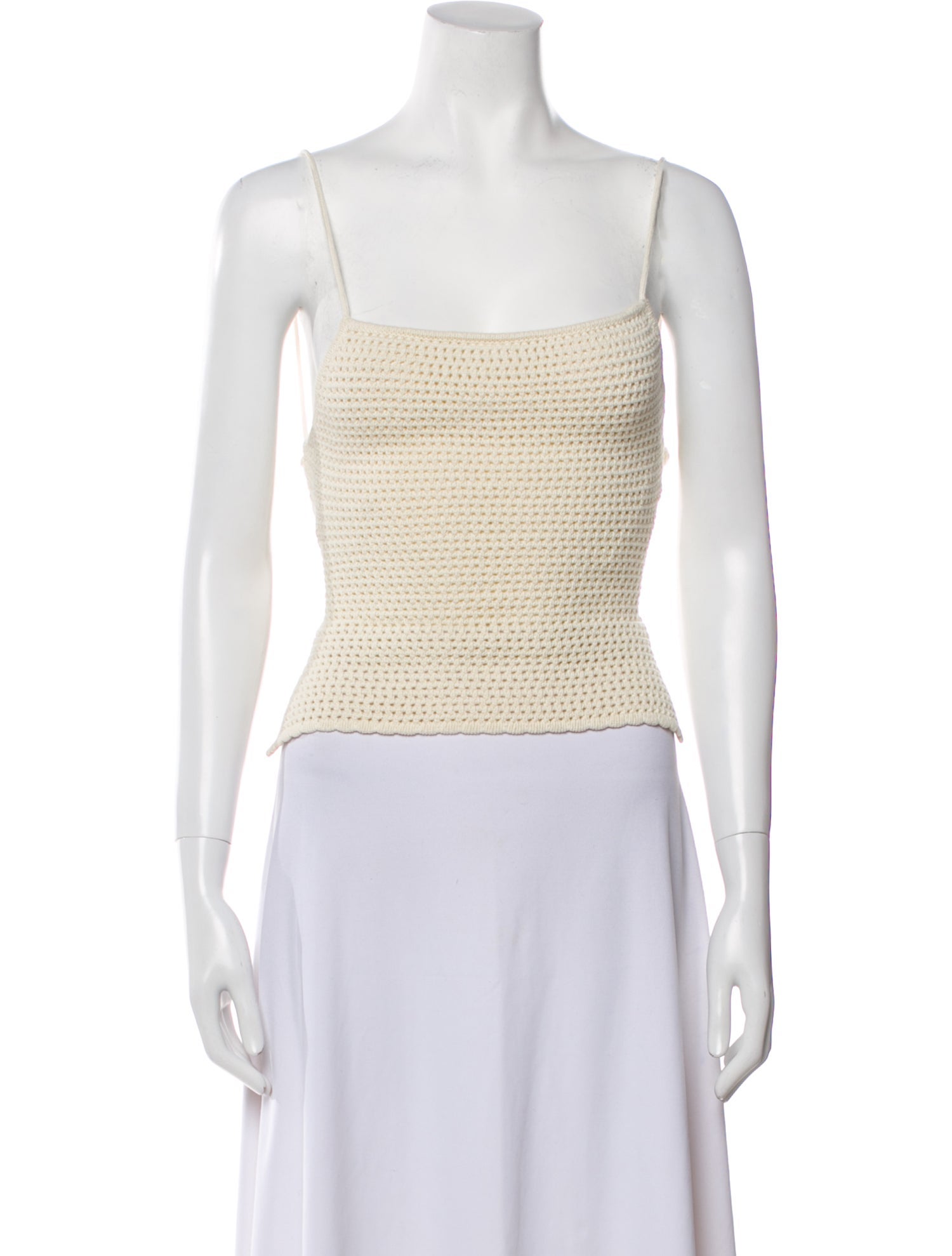 Reformation Square Neckline Sleeveless Crop Top