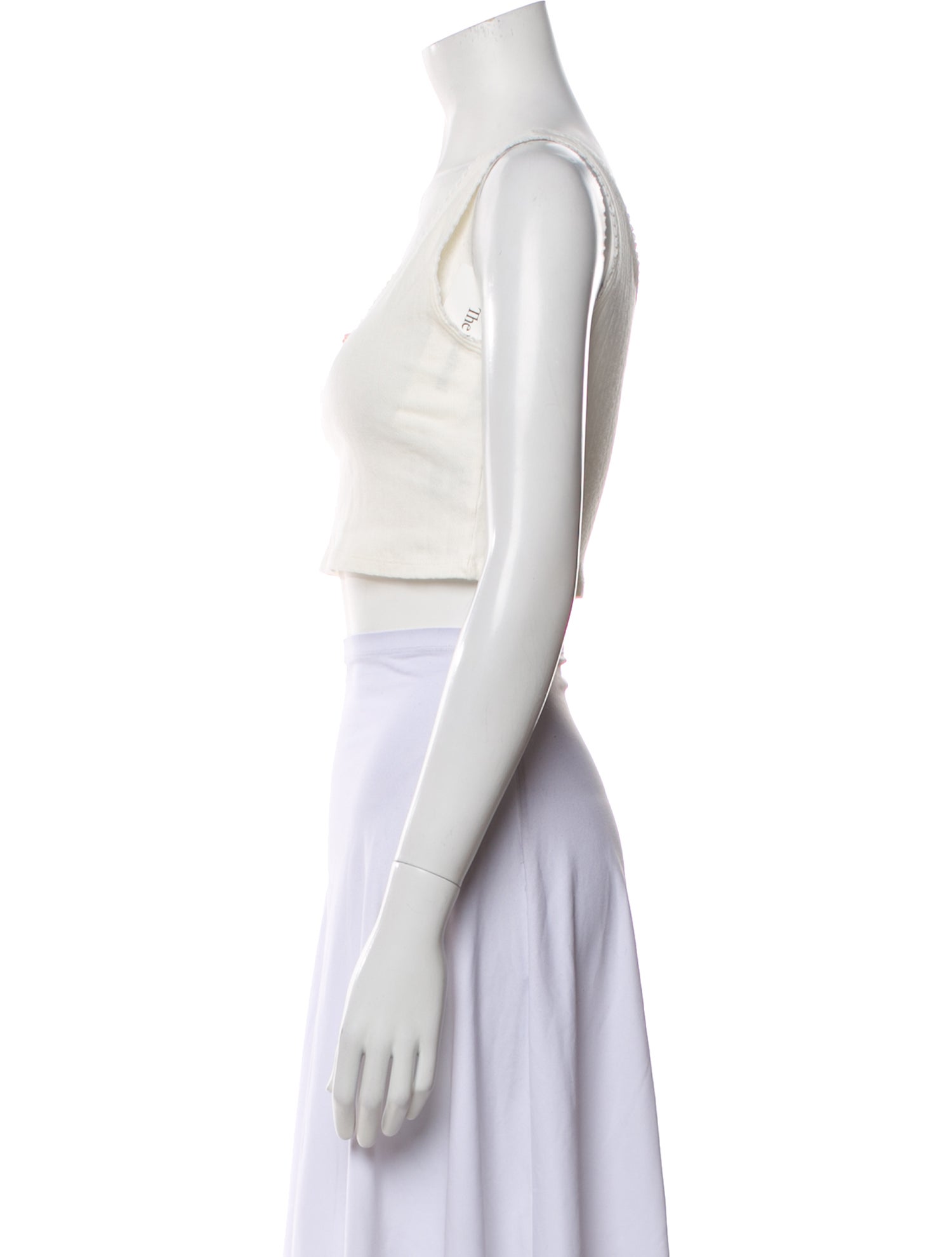 Reformation V-Neck Sleeveless Crop Top