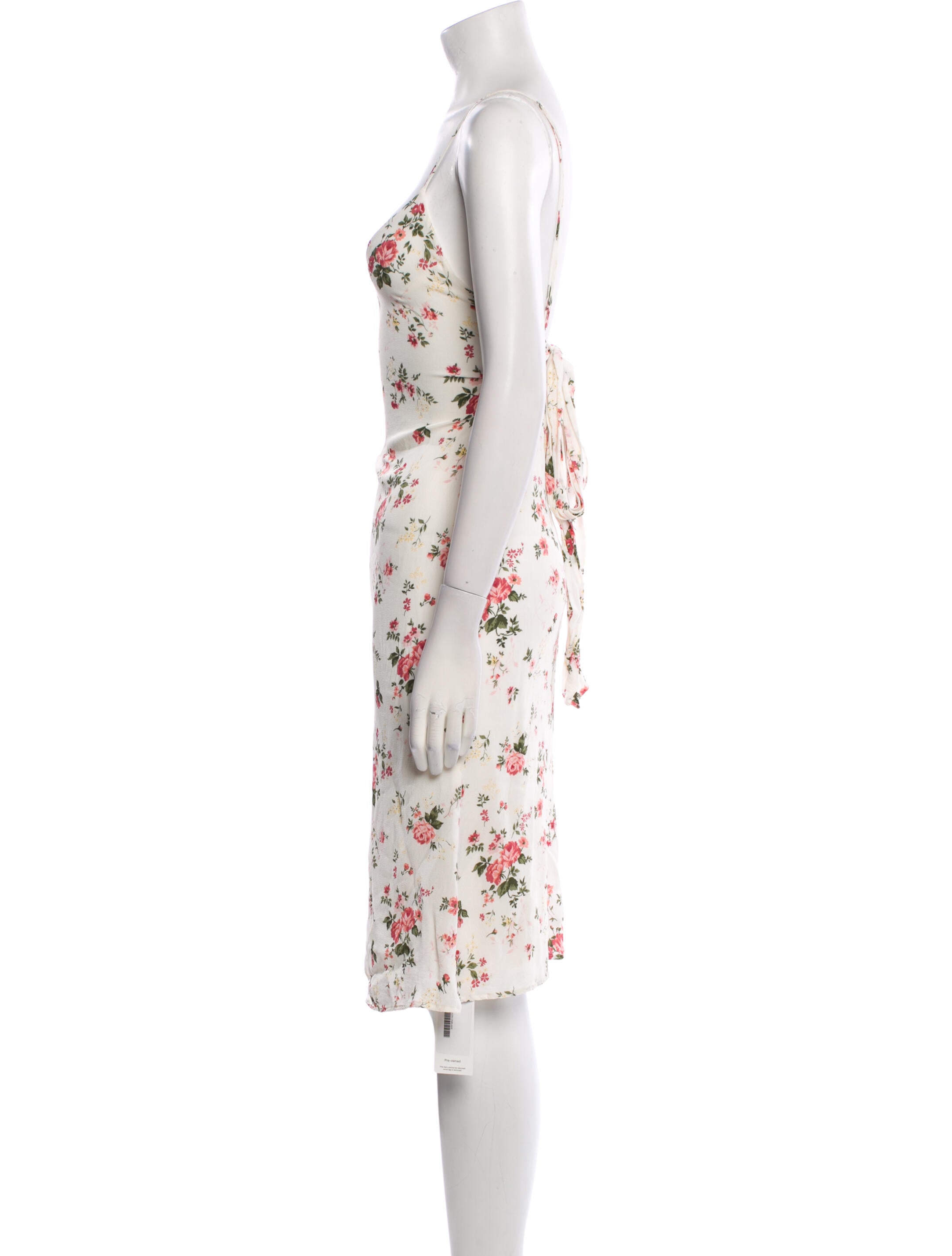 Reformation Floral Print Knee-Length Dress