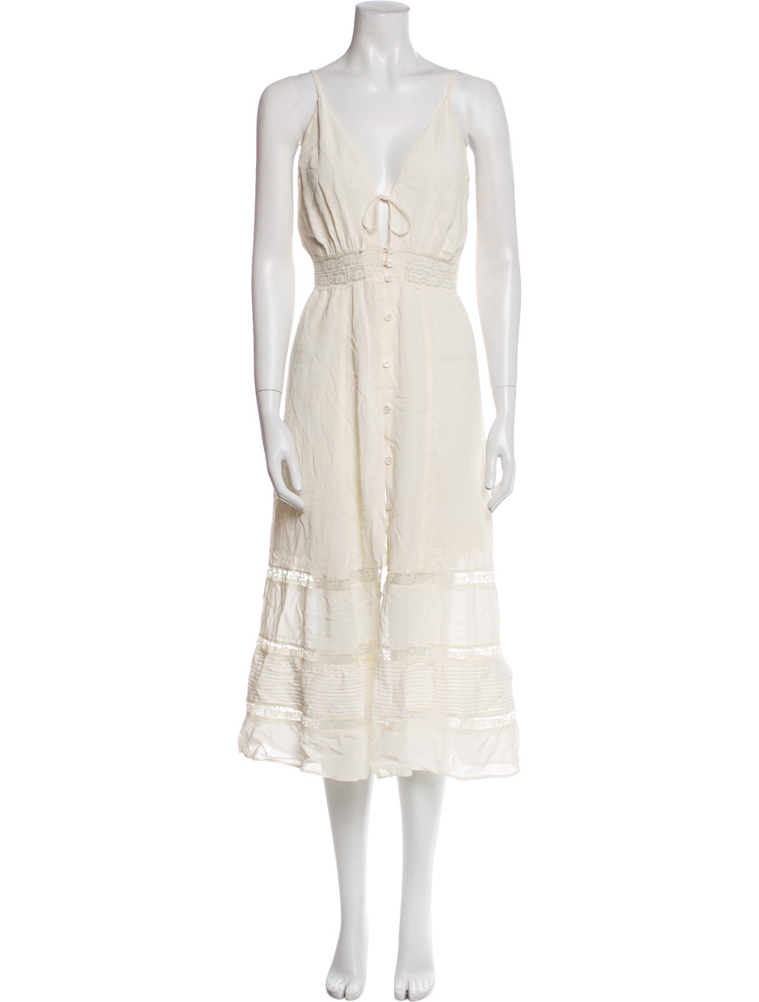 Reformation V-Neck Long Dress