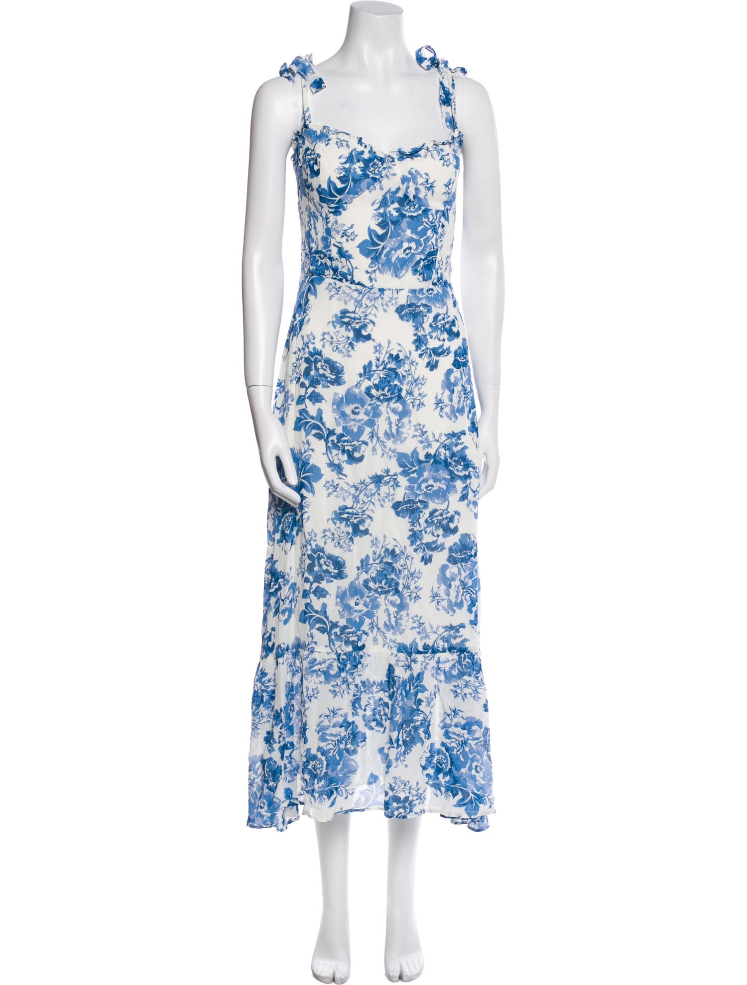 Reformation Floral Print Long Dress