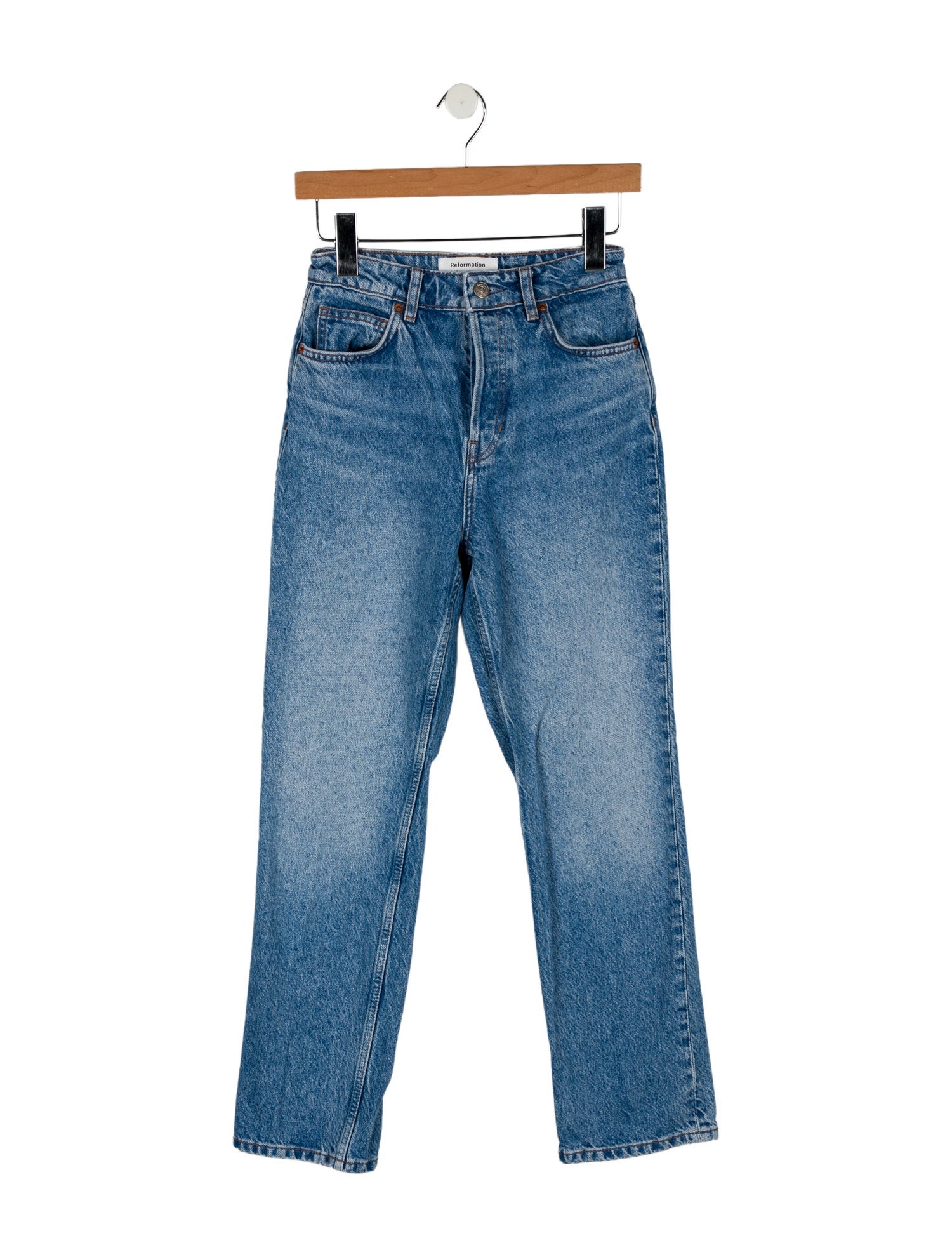 Reformation Mid-Rise Straight Leg Jeans