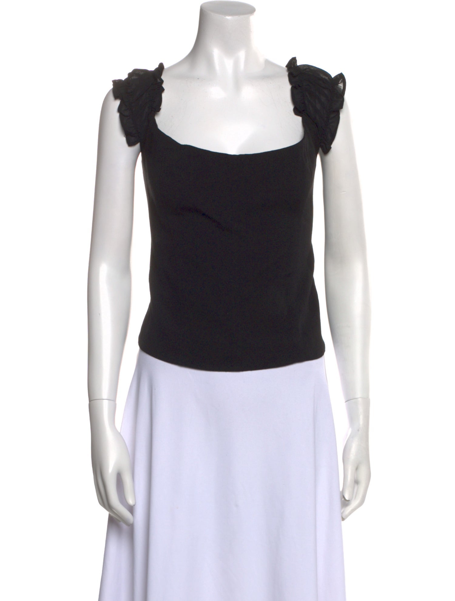 Reformation Square Neckline Sleeveless Crop Top