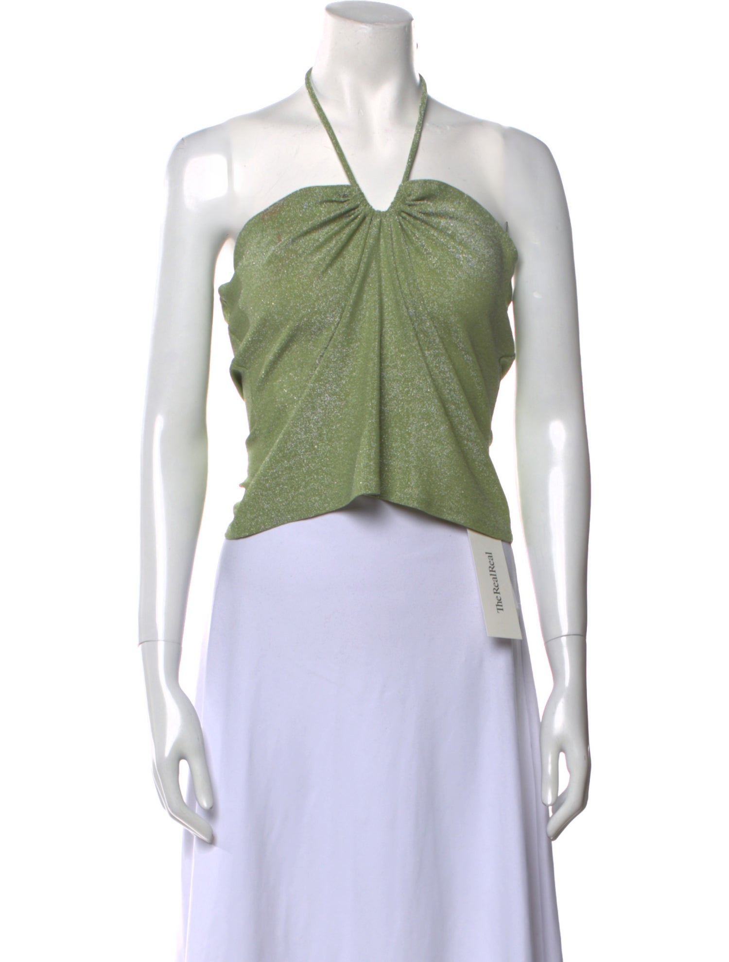 Reformation Nylon Halterneck Crop Top