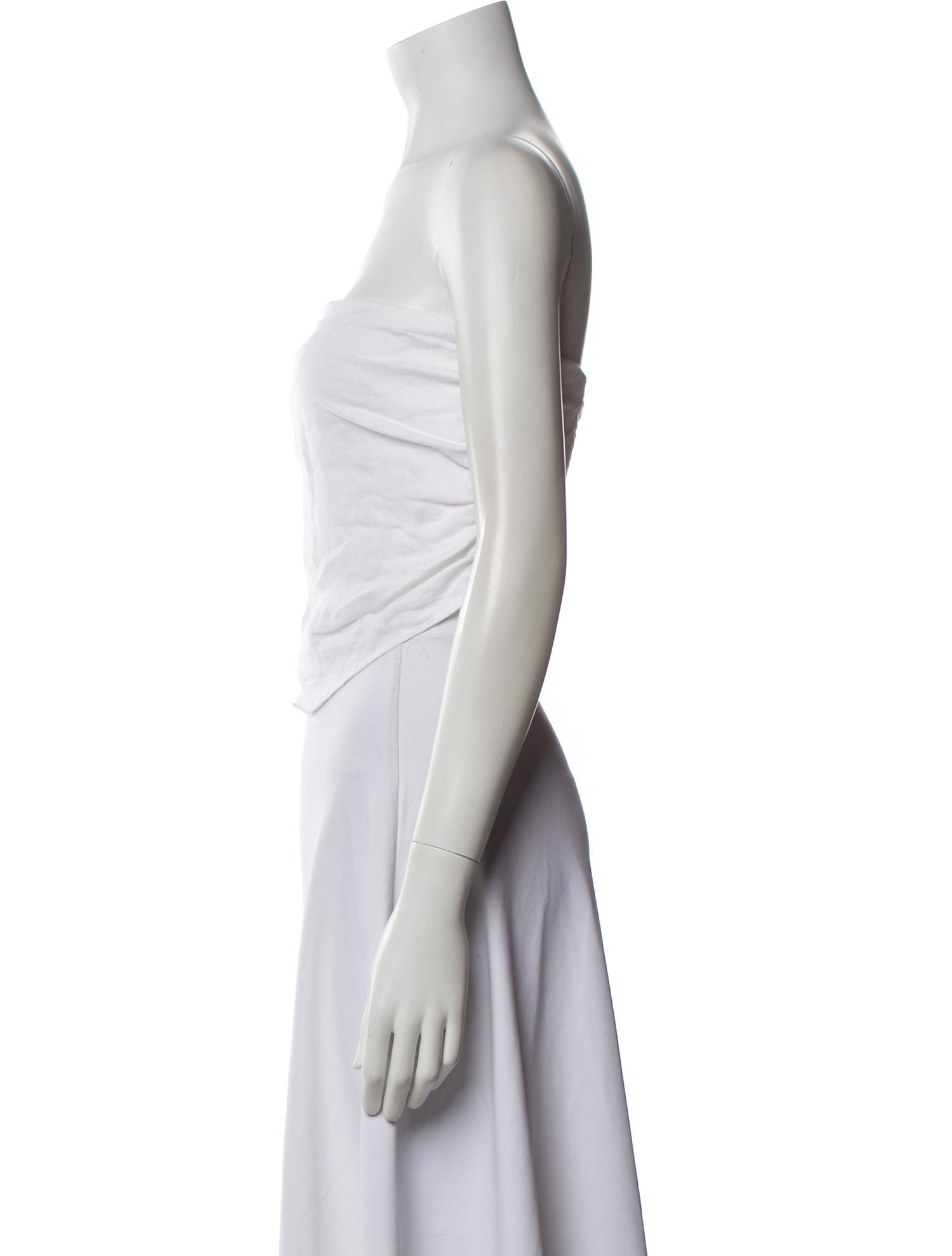 Reformation Linen Strapless Crop Top