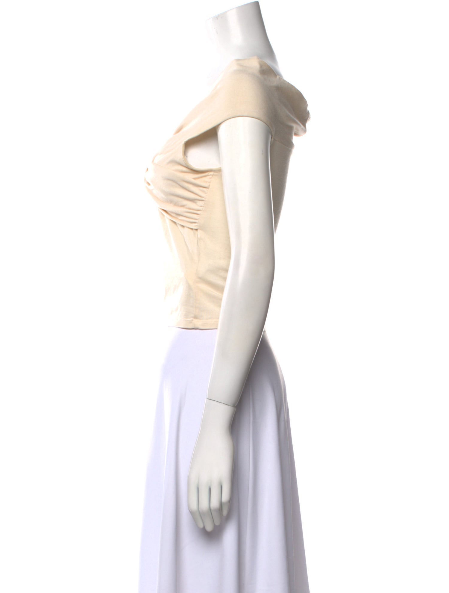 Reformation V-Neck Short Sleeve Crop Top