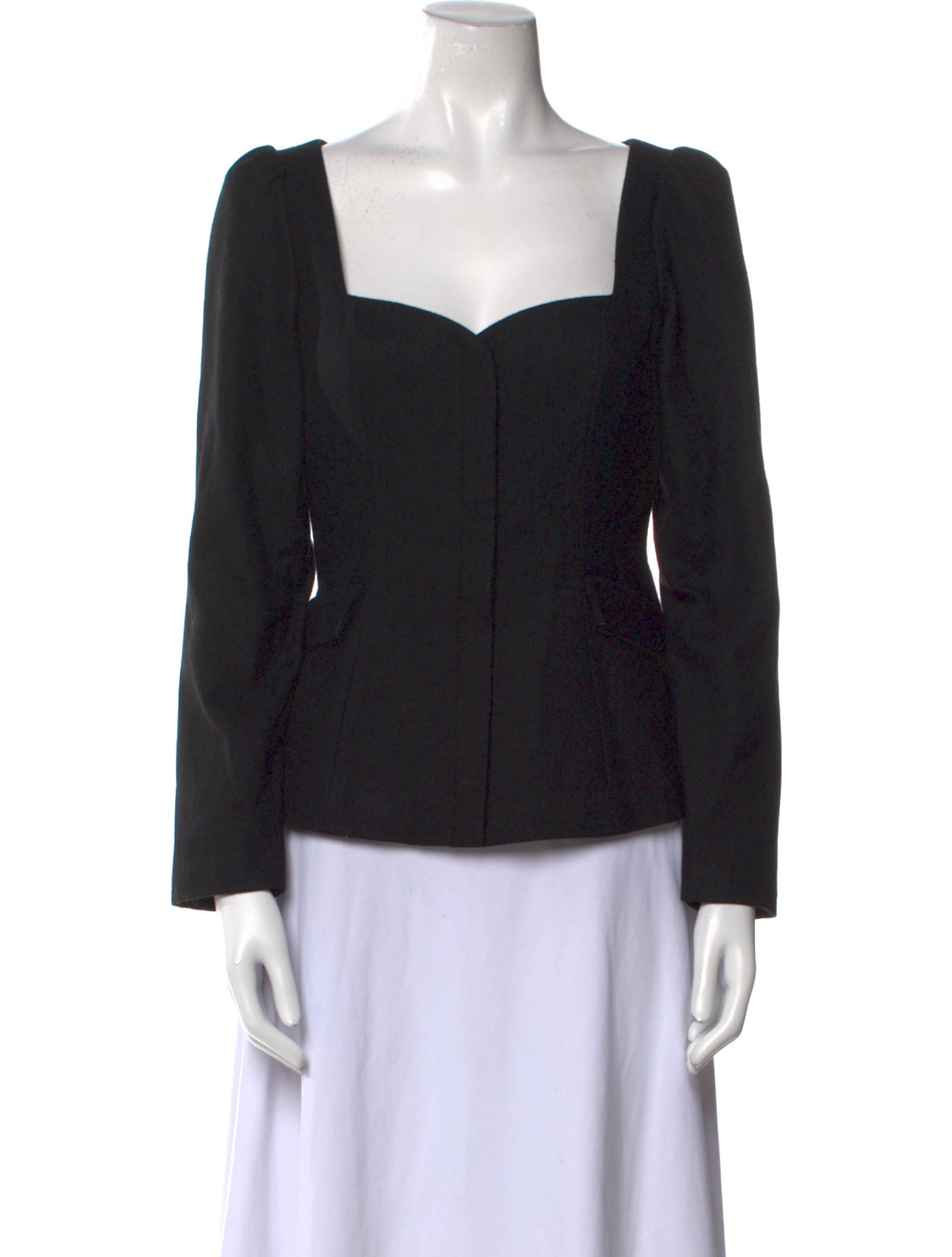 Reformation Wool Square Neckline Blouse