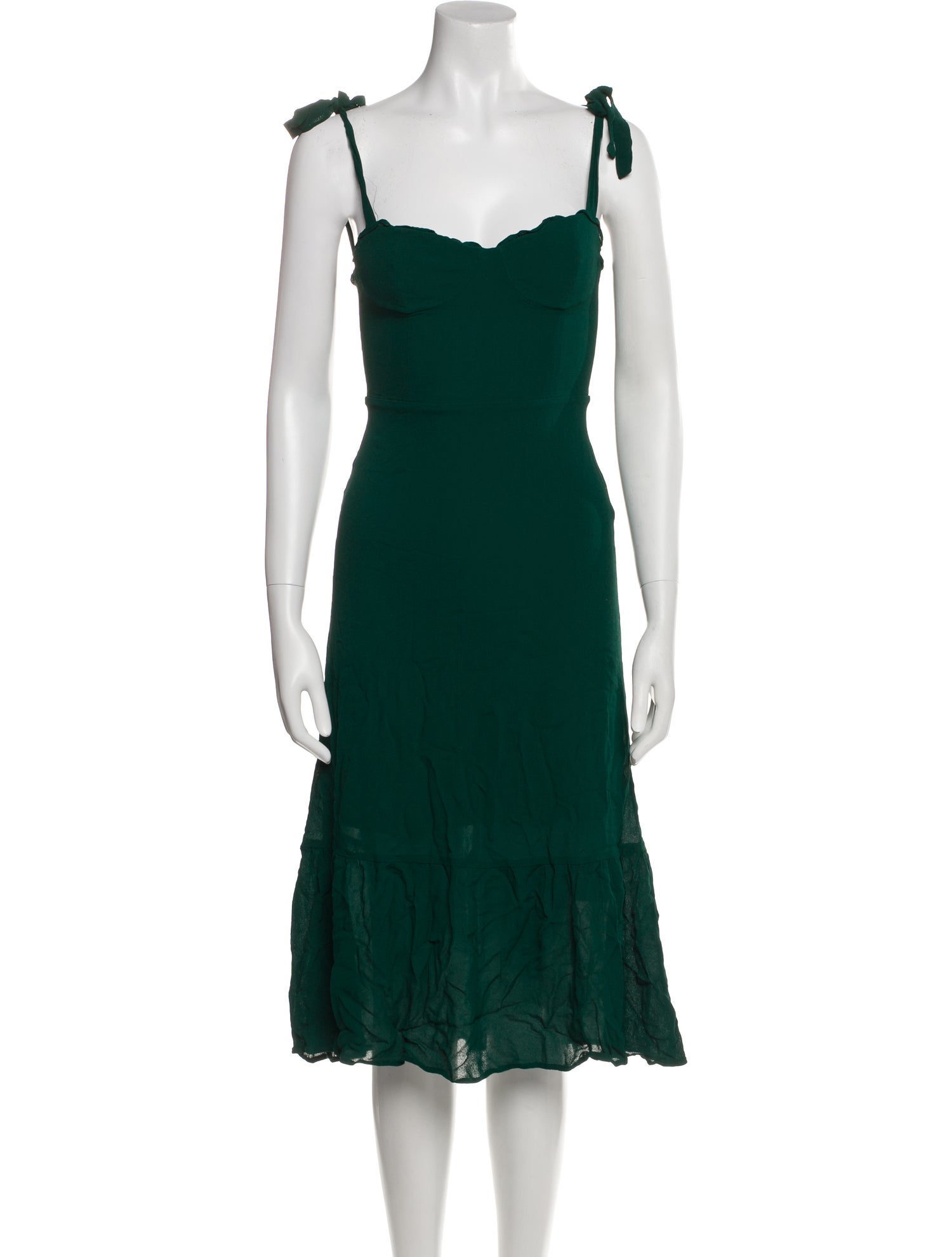 Reformation Square Neckline Knee-Length Dress