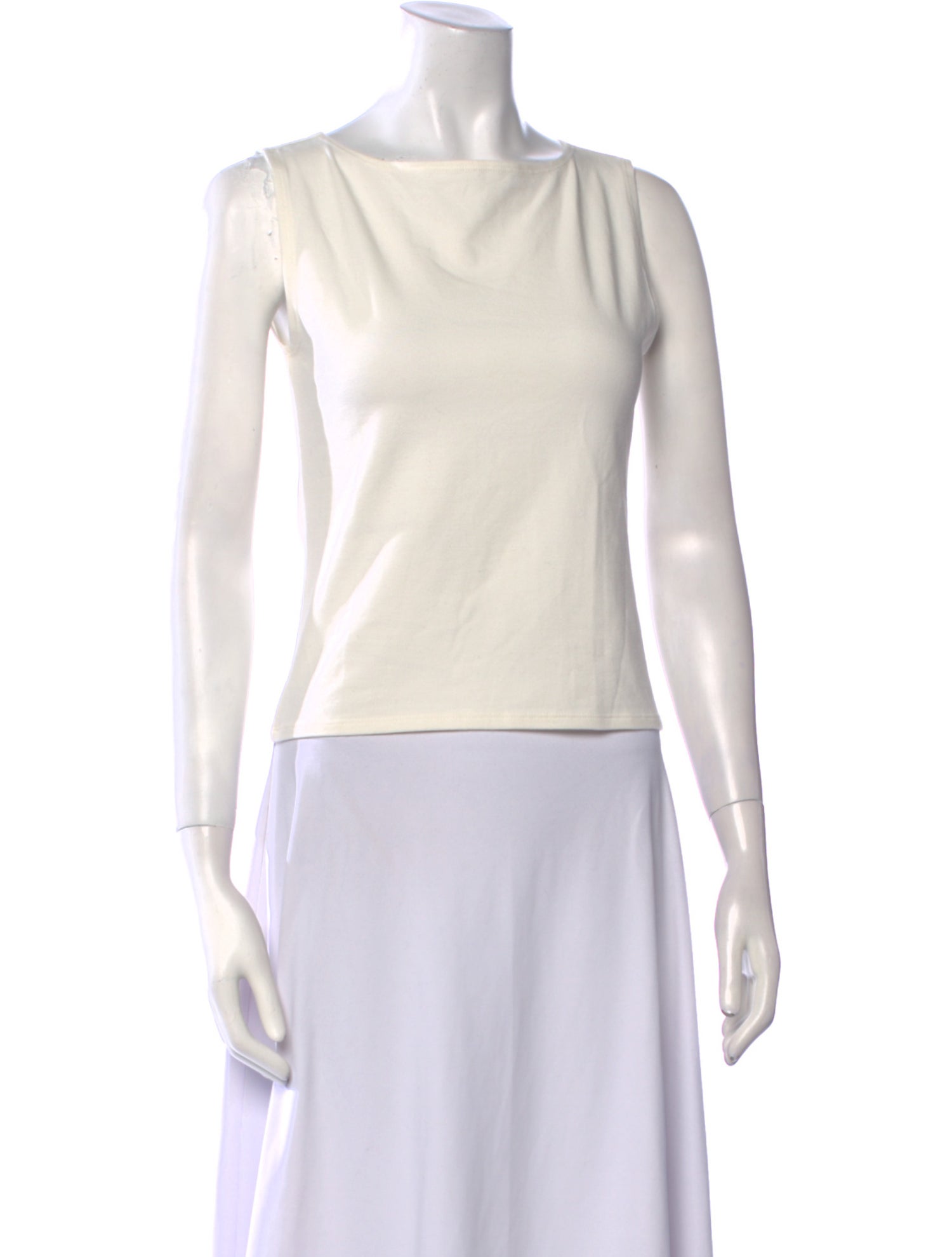 Reformation Bateau Neckline Sleeveless Crop Top