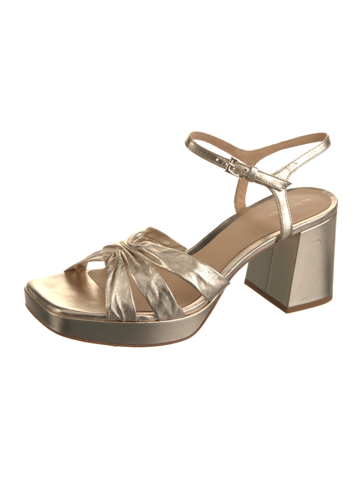 Reformation Leather Cutout Accent Sandals