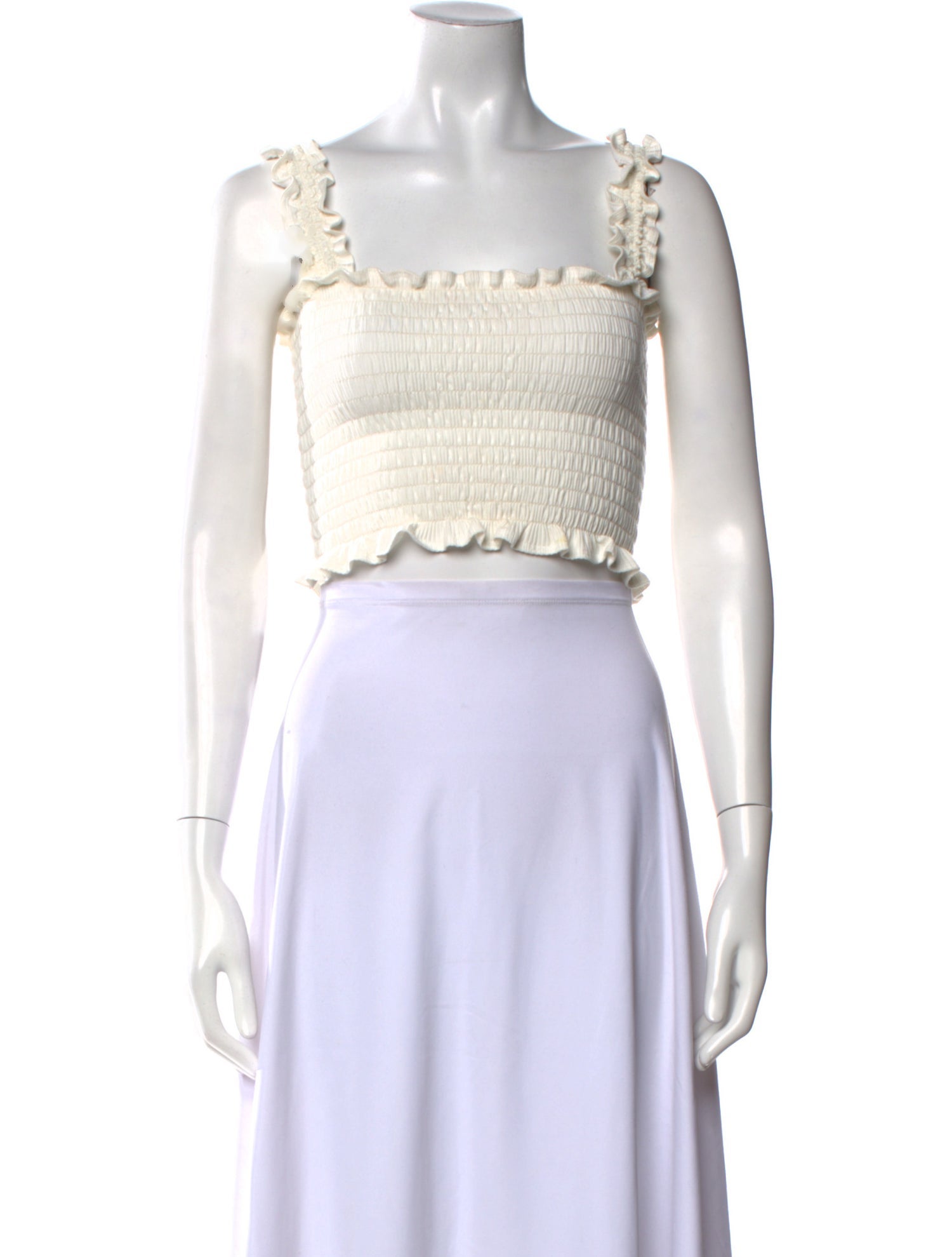 Reformation Square Neckline Sleeveless Crop Top