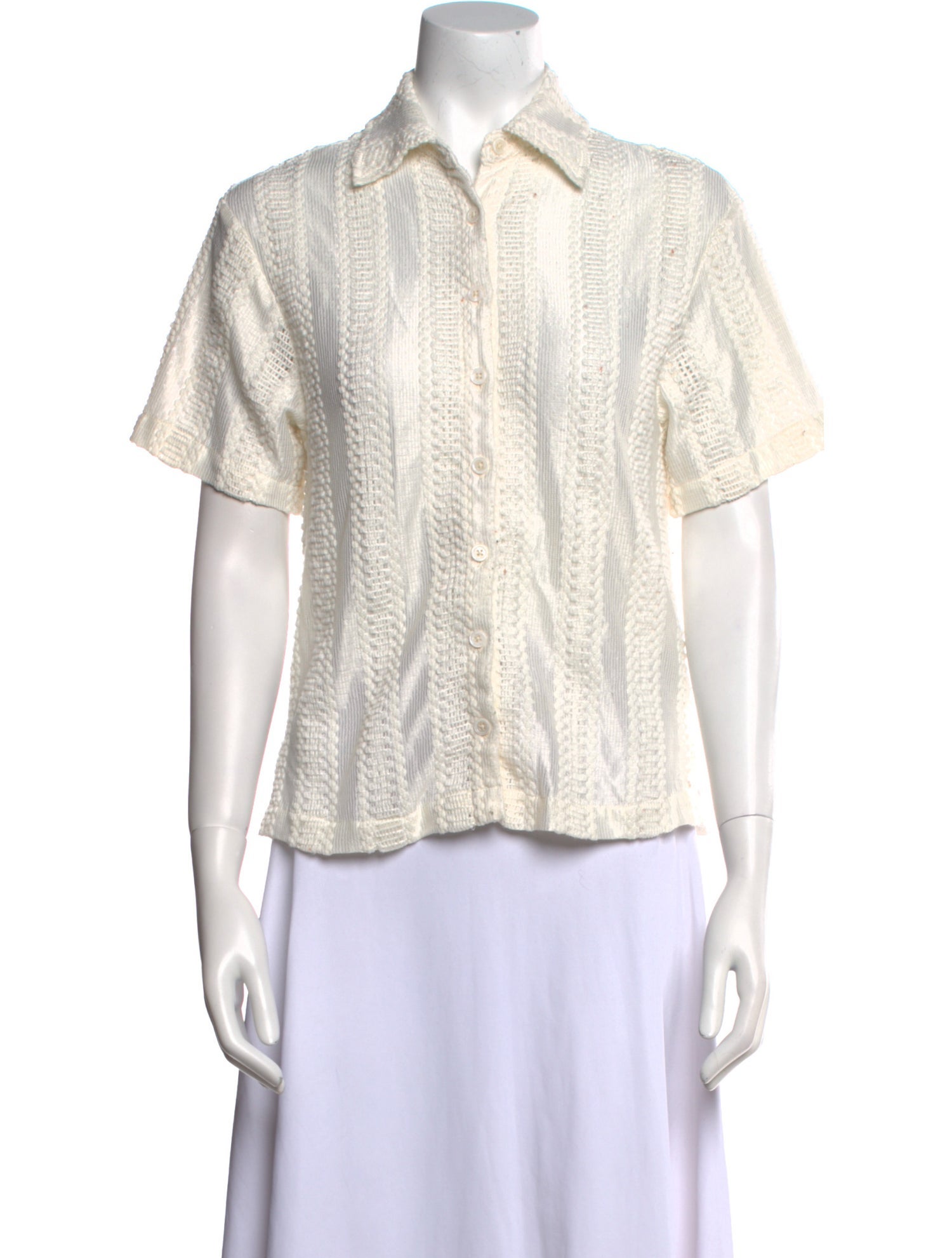 Reformation Short Sleeve Button-Up Top