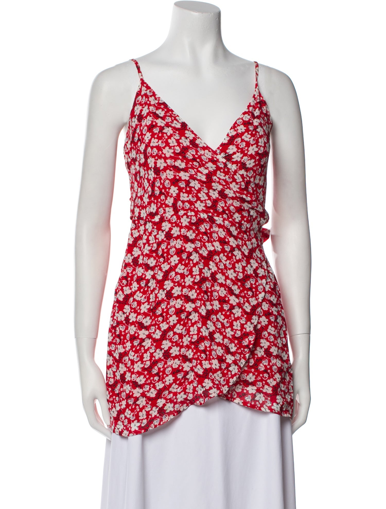 Reformation Floral Print V-Neck Tunic