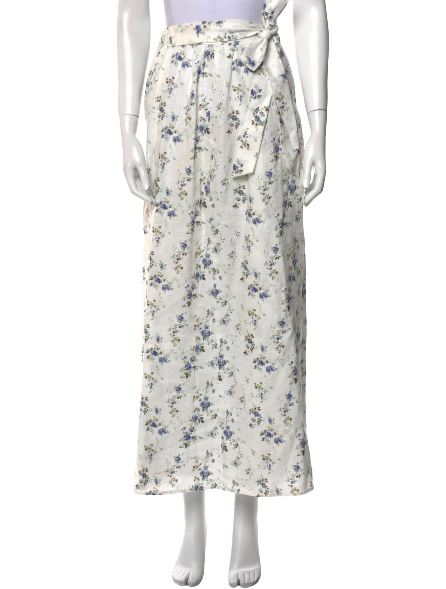 Reformation Floral Print Midi Length Skirt