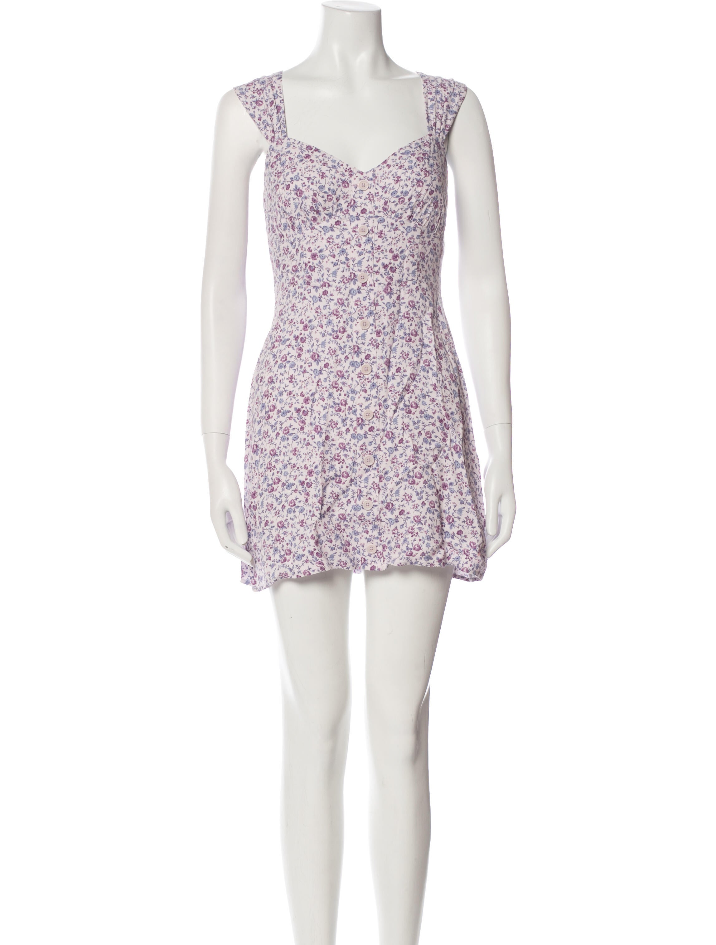 Reformation Floral Print Mini Dress