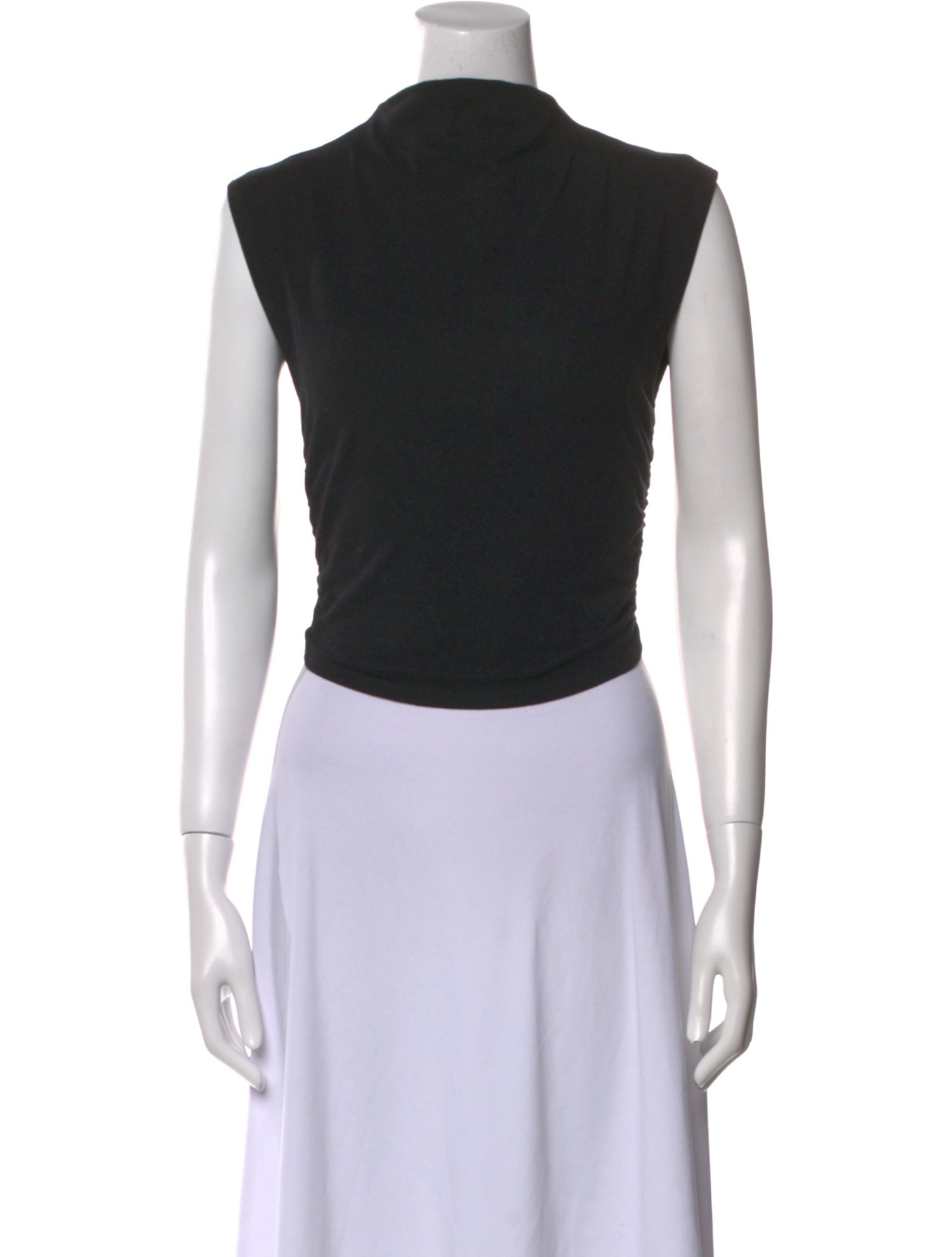 Reformation Mock Neck Sleeveless Crop Top