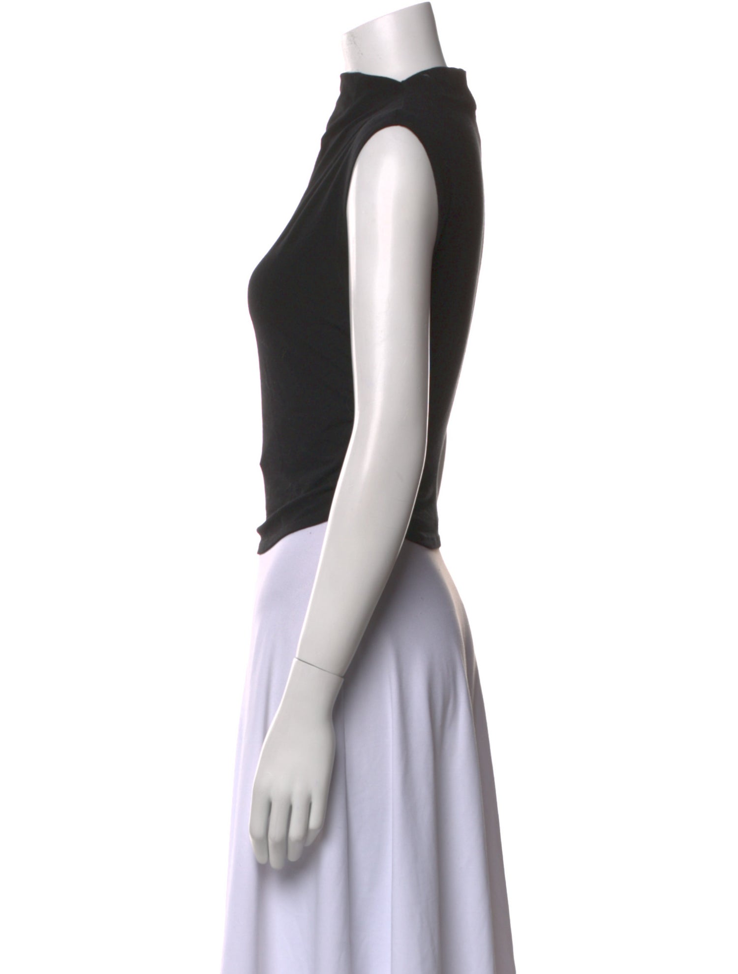 Reformation Mock Neck Sleeveless Crop Top