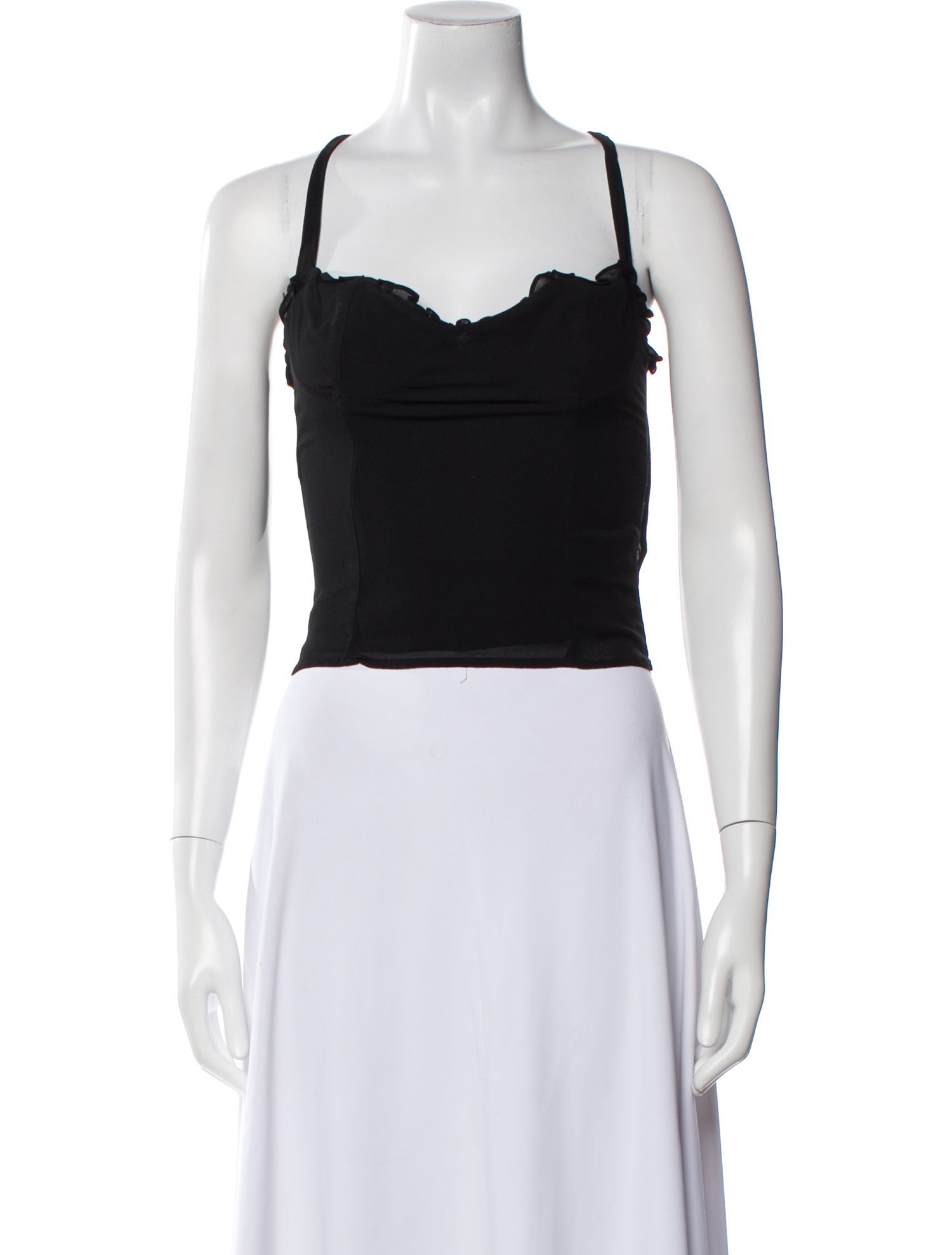 Reformation Square Neckline Sleeveless Crop Top